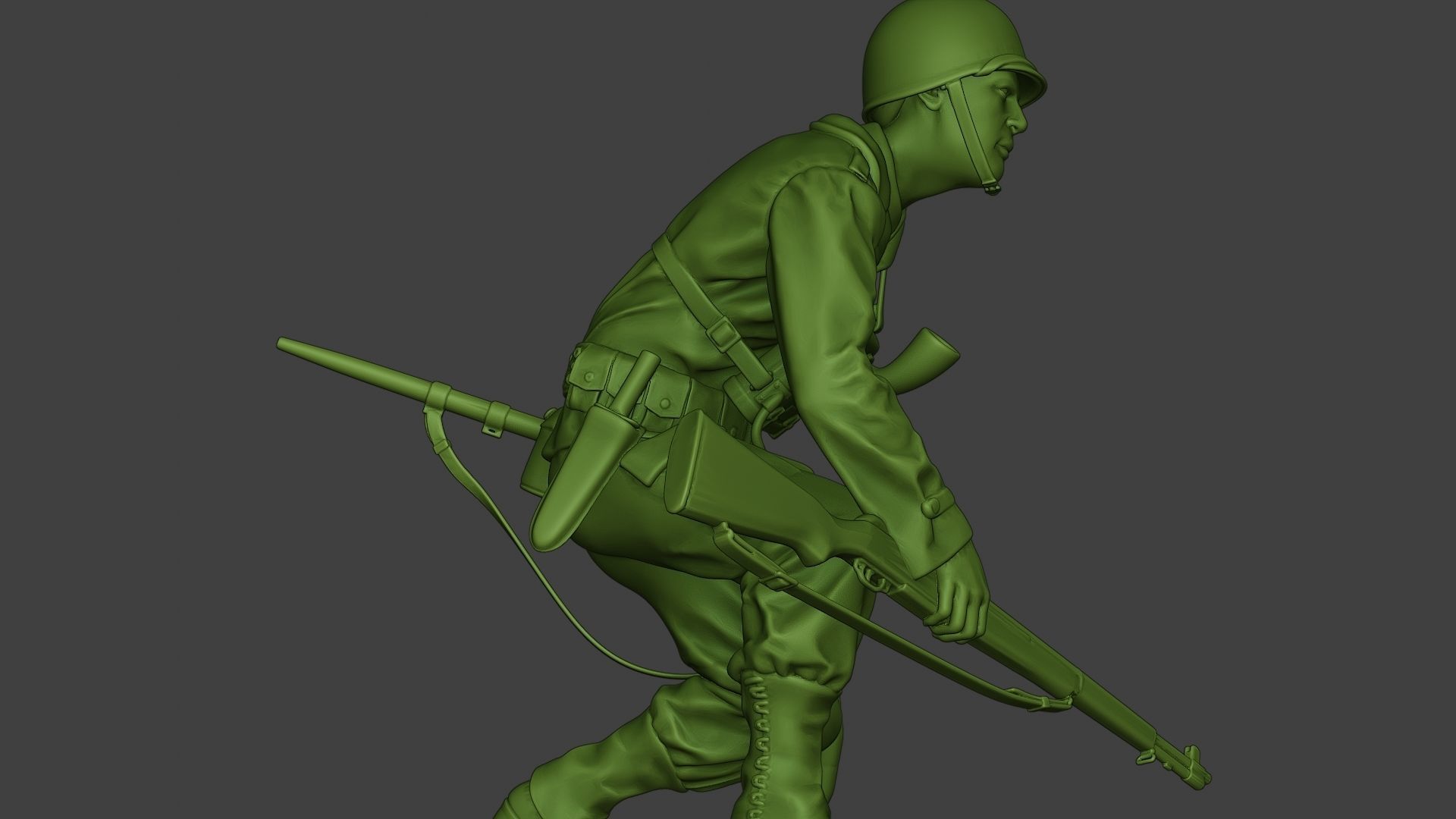 American engineer soldier ww2 Crouch A9 3D print model_28