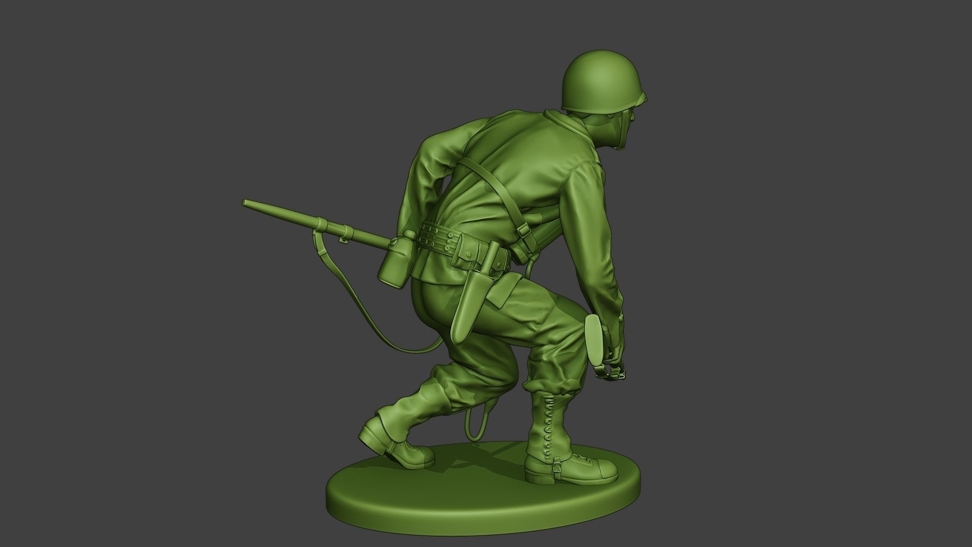 American engineer soldier ww2 Crouch A9 3D print model_7