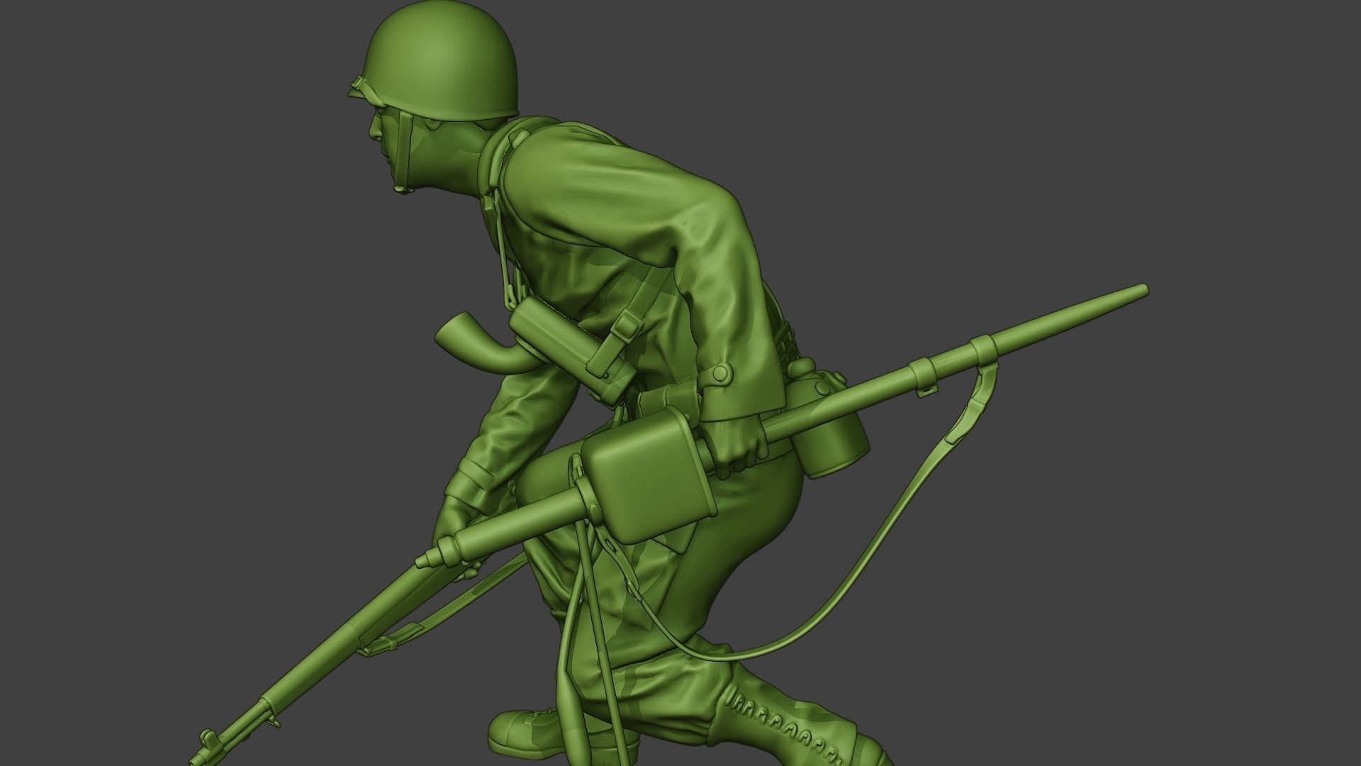 American engineer soldier ww2 Crouch A9 3D print model_25