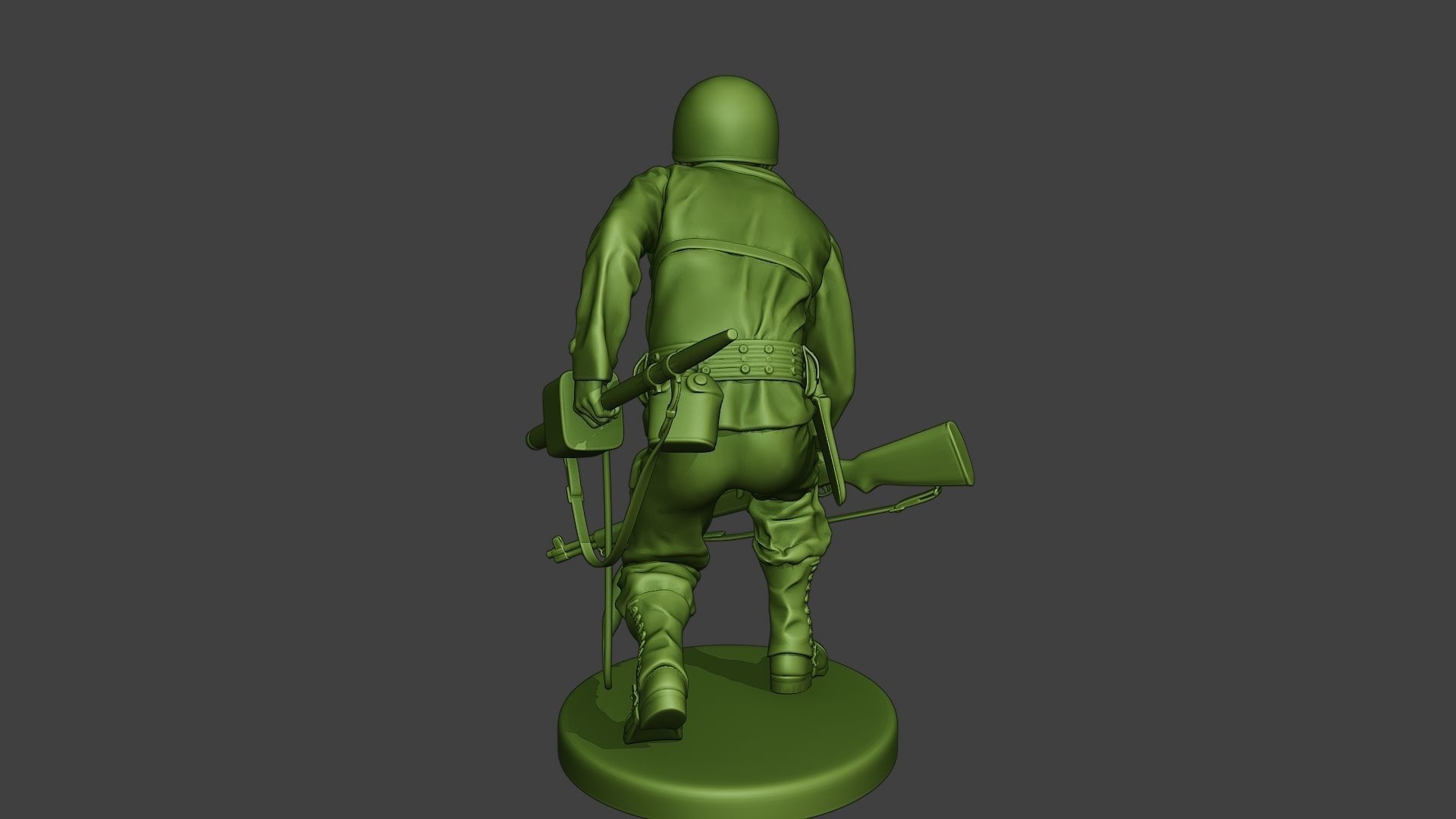 American engineer soldier ww2 Crouch A9 3D print model_5