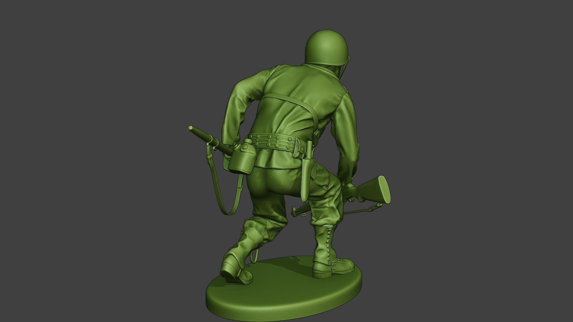 American engineer soldier ww2 Crouch A9 3D print model_6