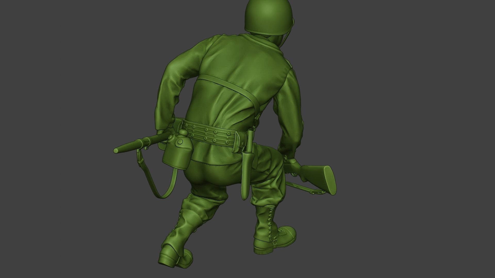 American engineer soldier ww2 Crouch A9 3D print model_23