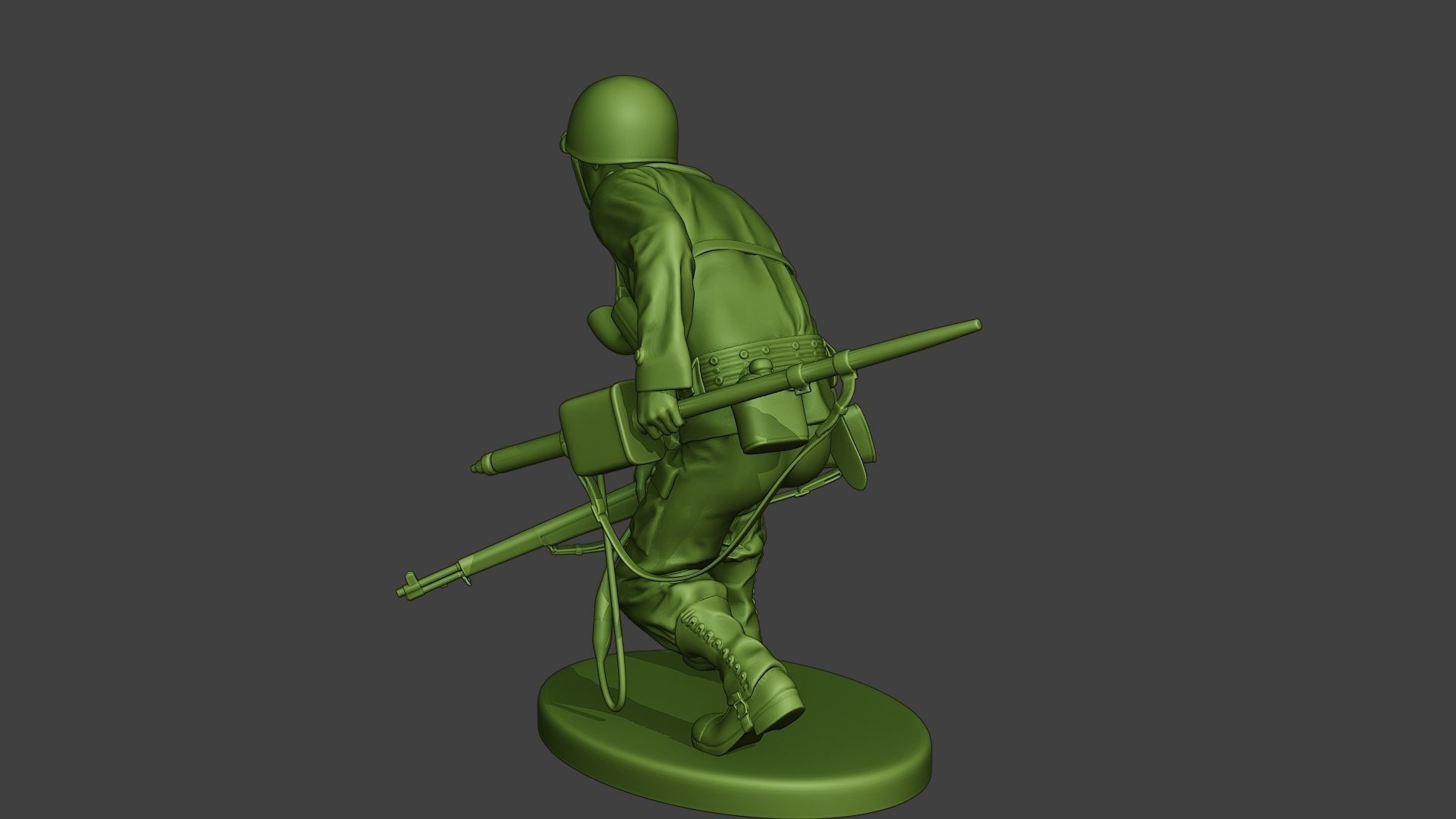 American engineer soldier ww2 Crouch A9 3D print model_4