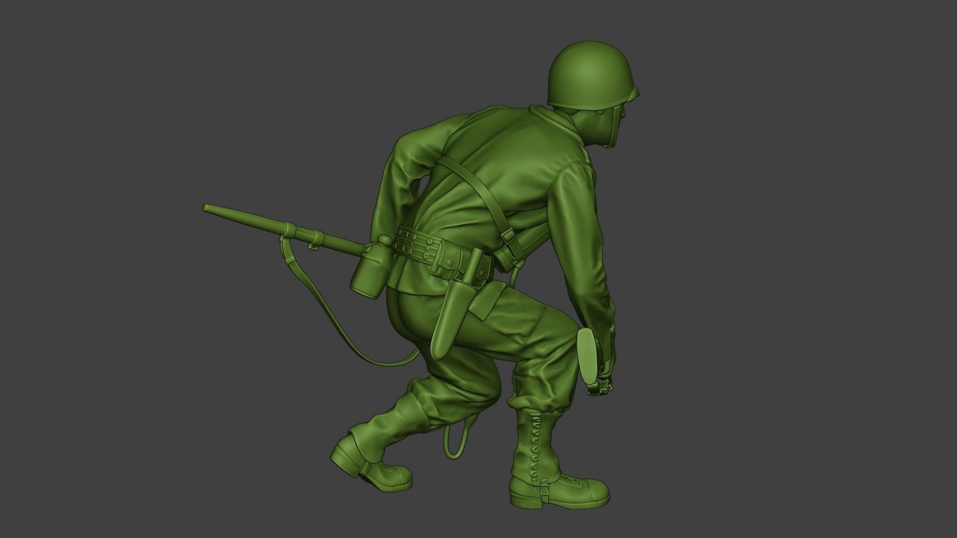 American engineer soldier ww2 Crouch A9 3D print model_30