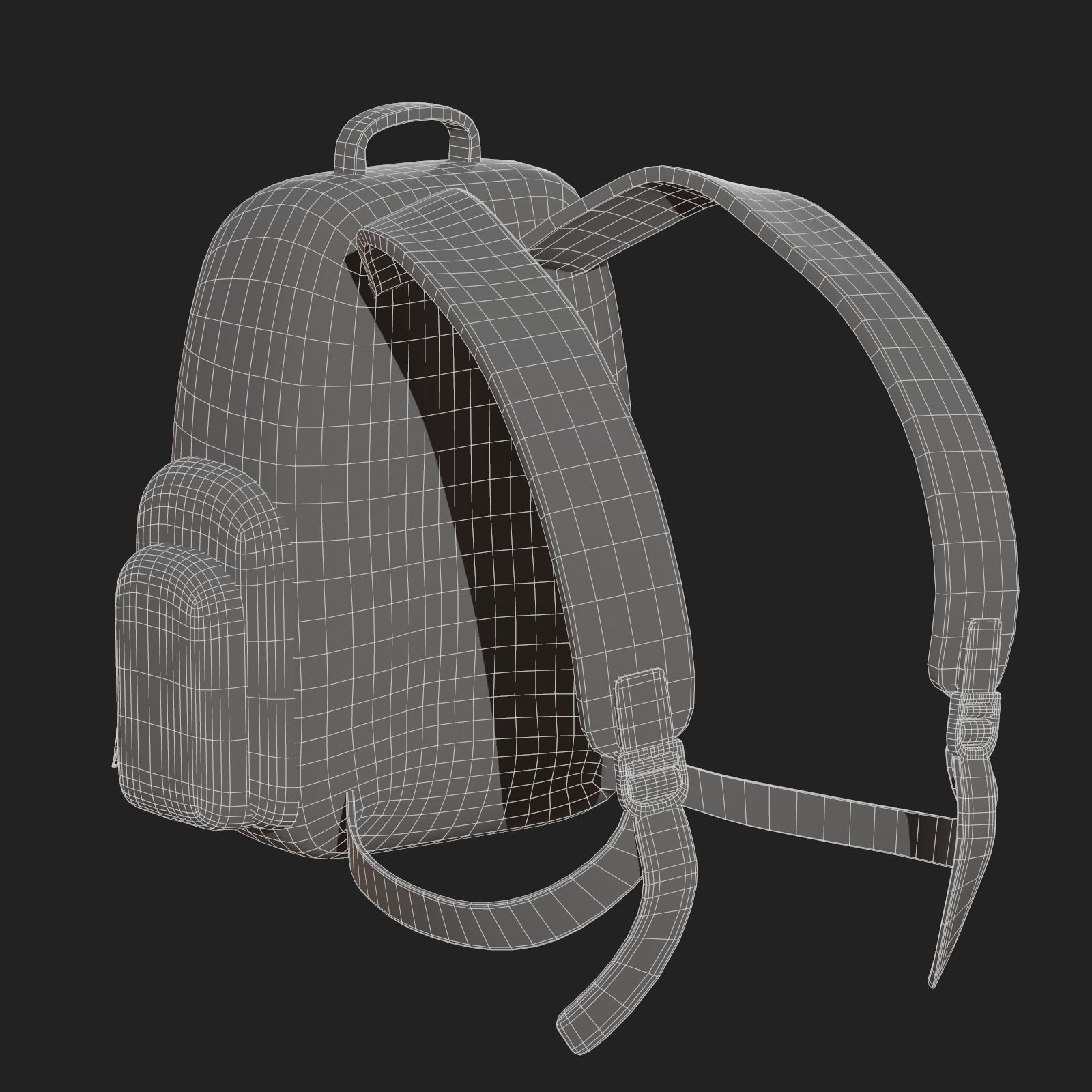 Backpack bag baggage Color 3d low poly Low-poly Low-poly 3D model_9