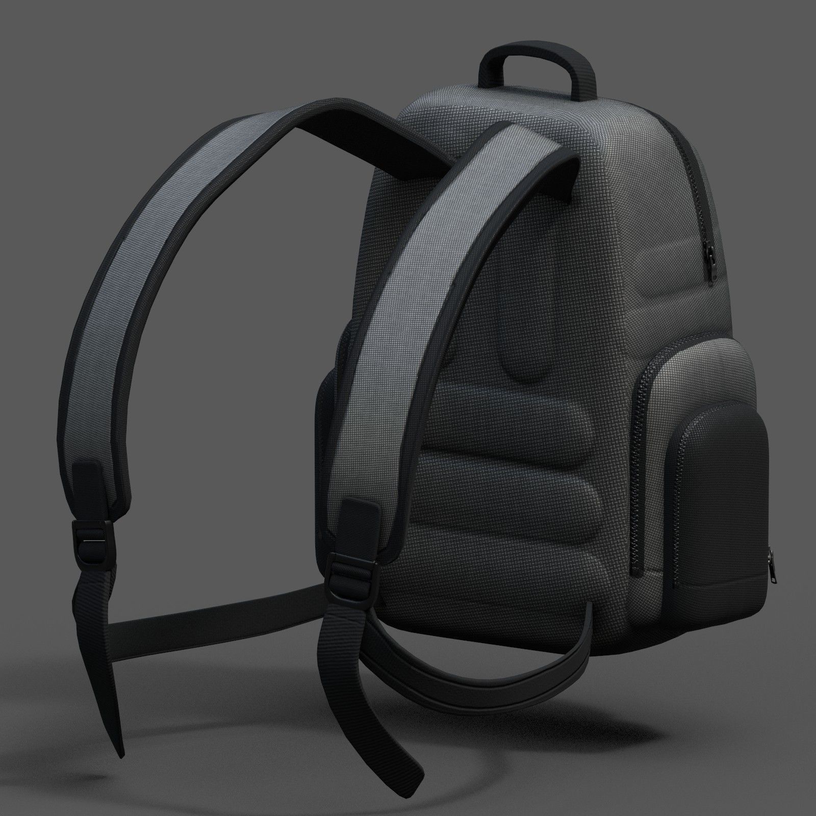 Backpack bag baggage Color 3d low poly Low-poly Low-poly 3D model_5