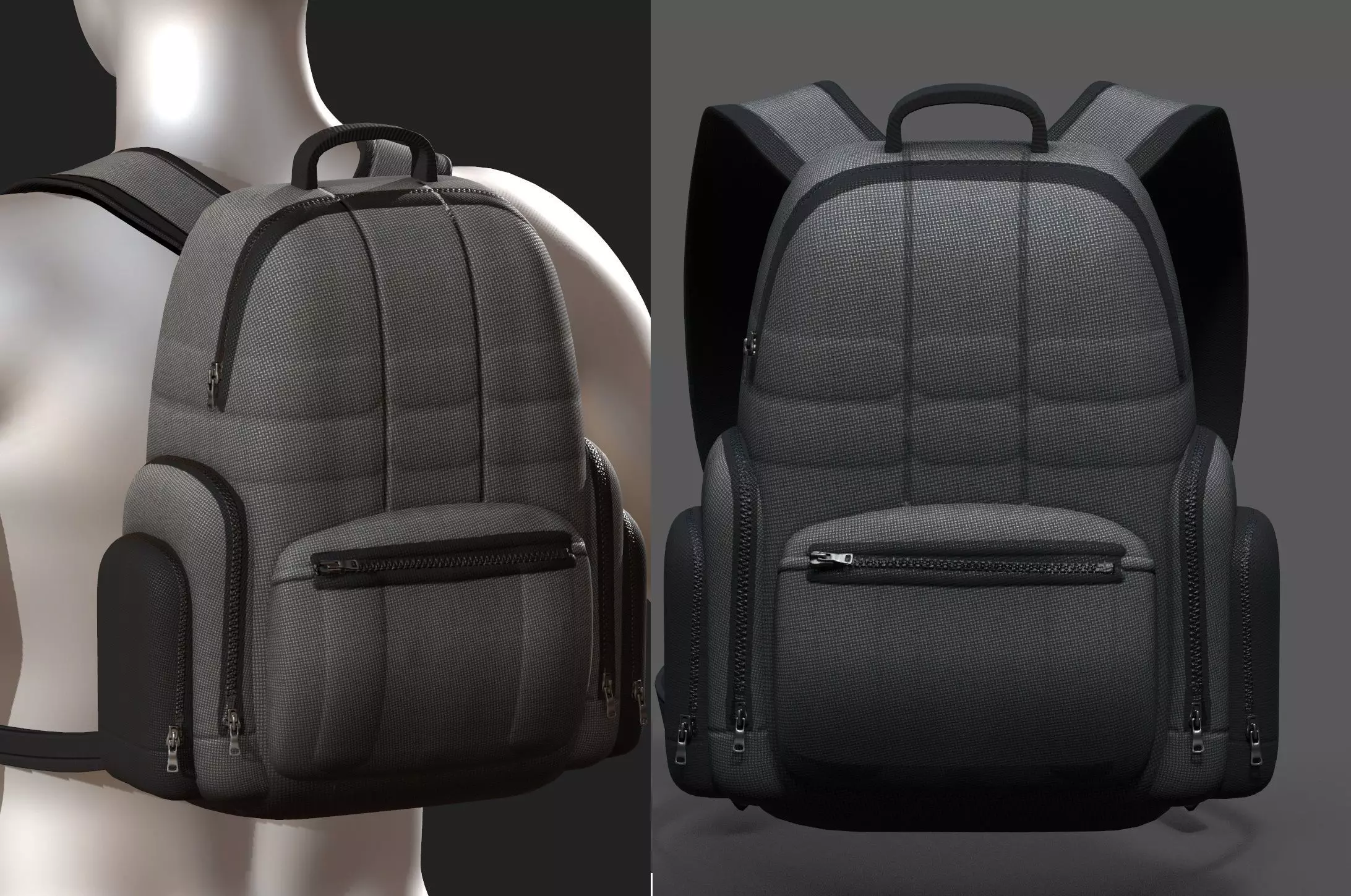 Backpack bag baggage Color 3d low poly Low-poly Low-poly 3D model_0