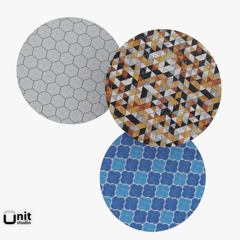 Mosaic Coffee Table by West Elm 3D model_2