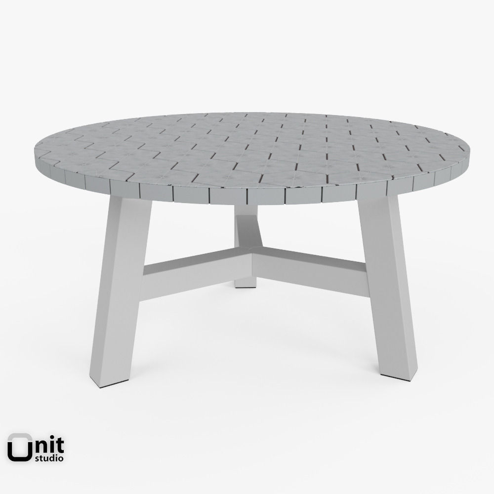 Mosaic Coffee Table by West Elm 3D model_1