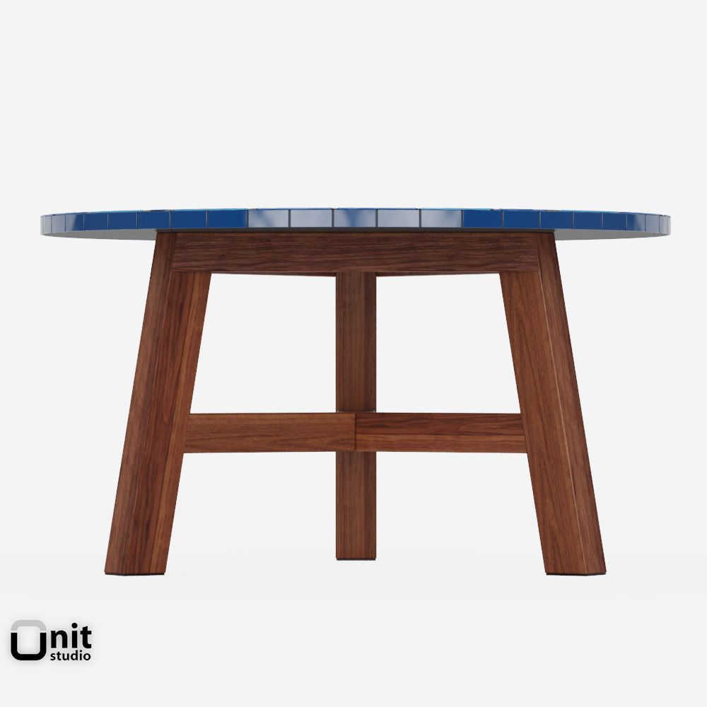 Mosaic Coffee Table by West Elm 3D model_5