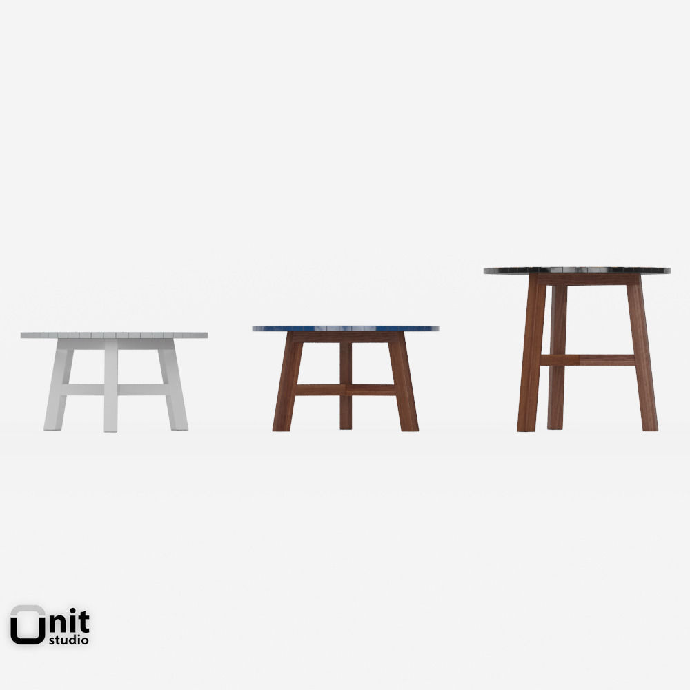 Mosaic Coffee Table by West Elm 3D model_9