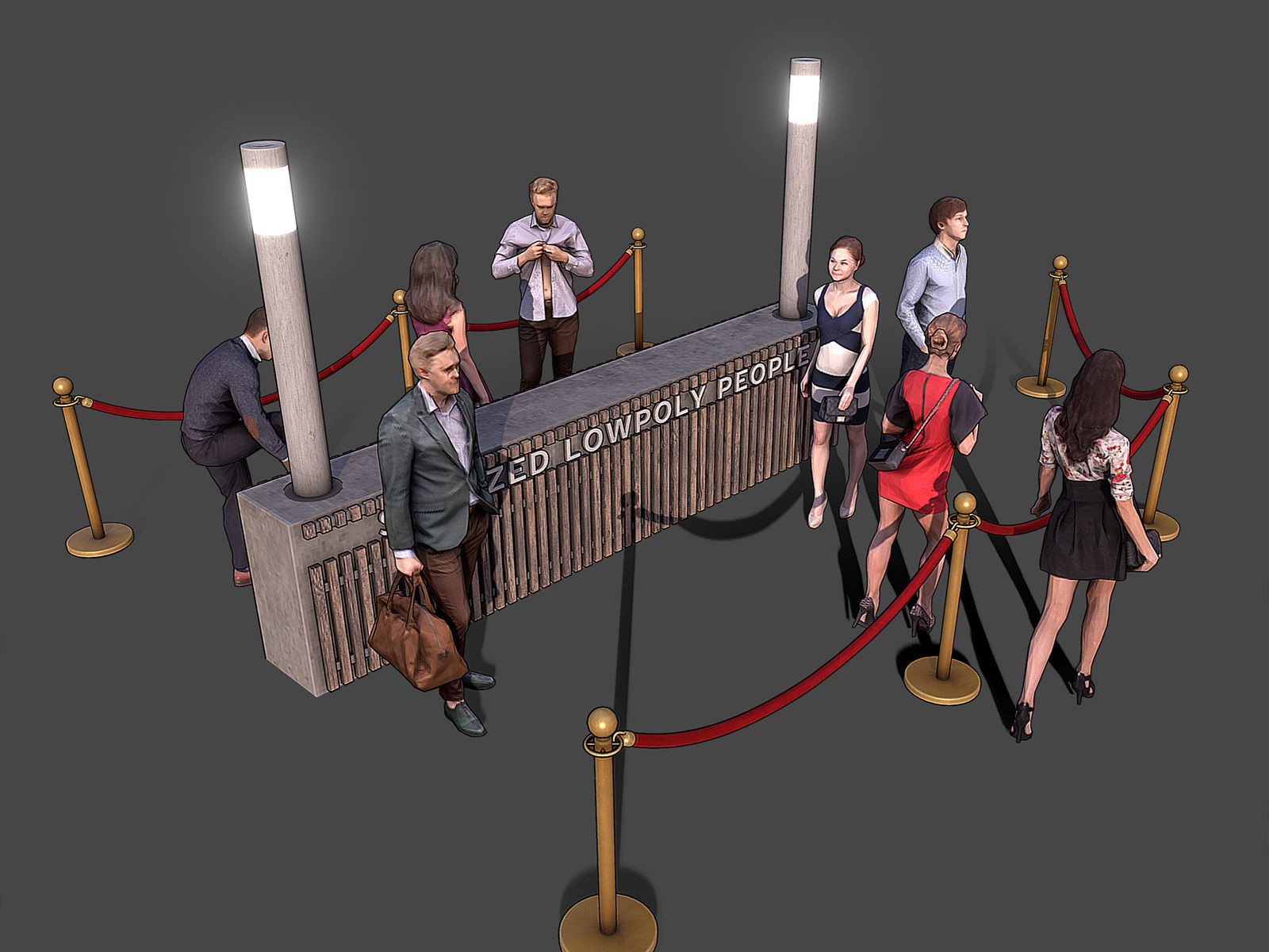 Stylized Lowpoly People Casual Pack Volume 5 Low-poly 3D model_3