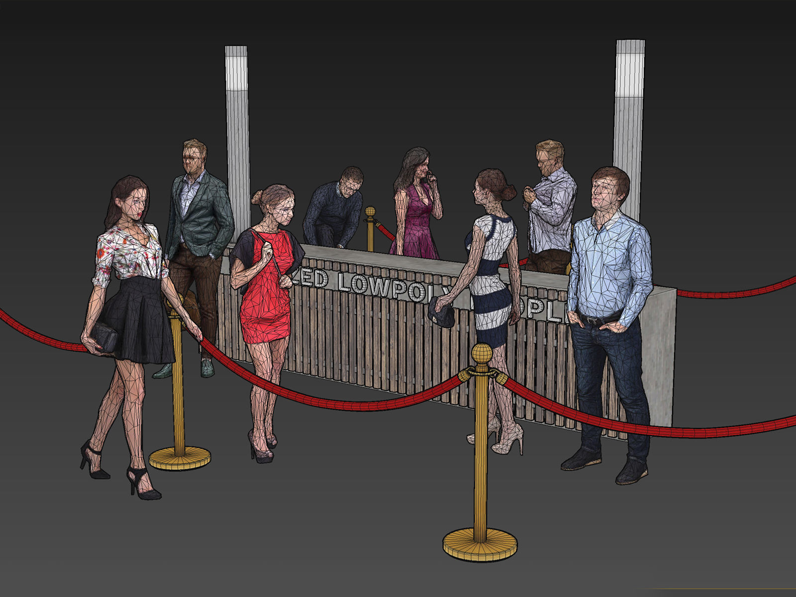 Stylized Lowpoly People Casual Pack Volume 5 Low-poly 3D model_7