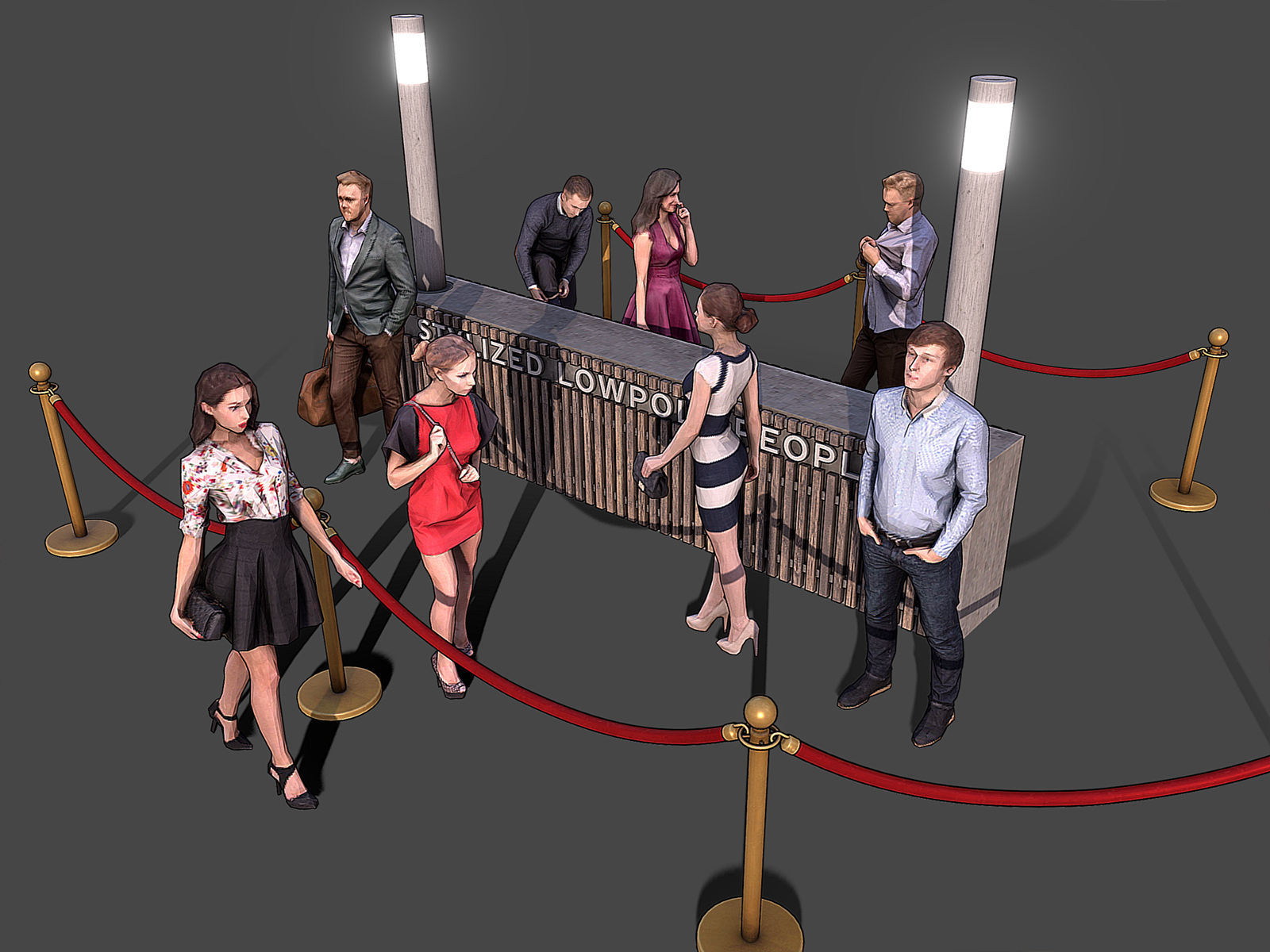 Stylized Lowpoly People Casual Pack Volume 5 Low-poly 3D model_6