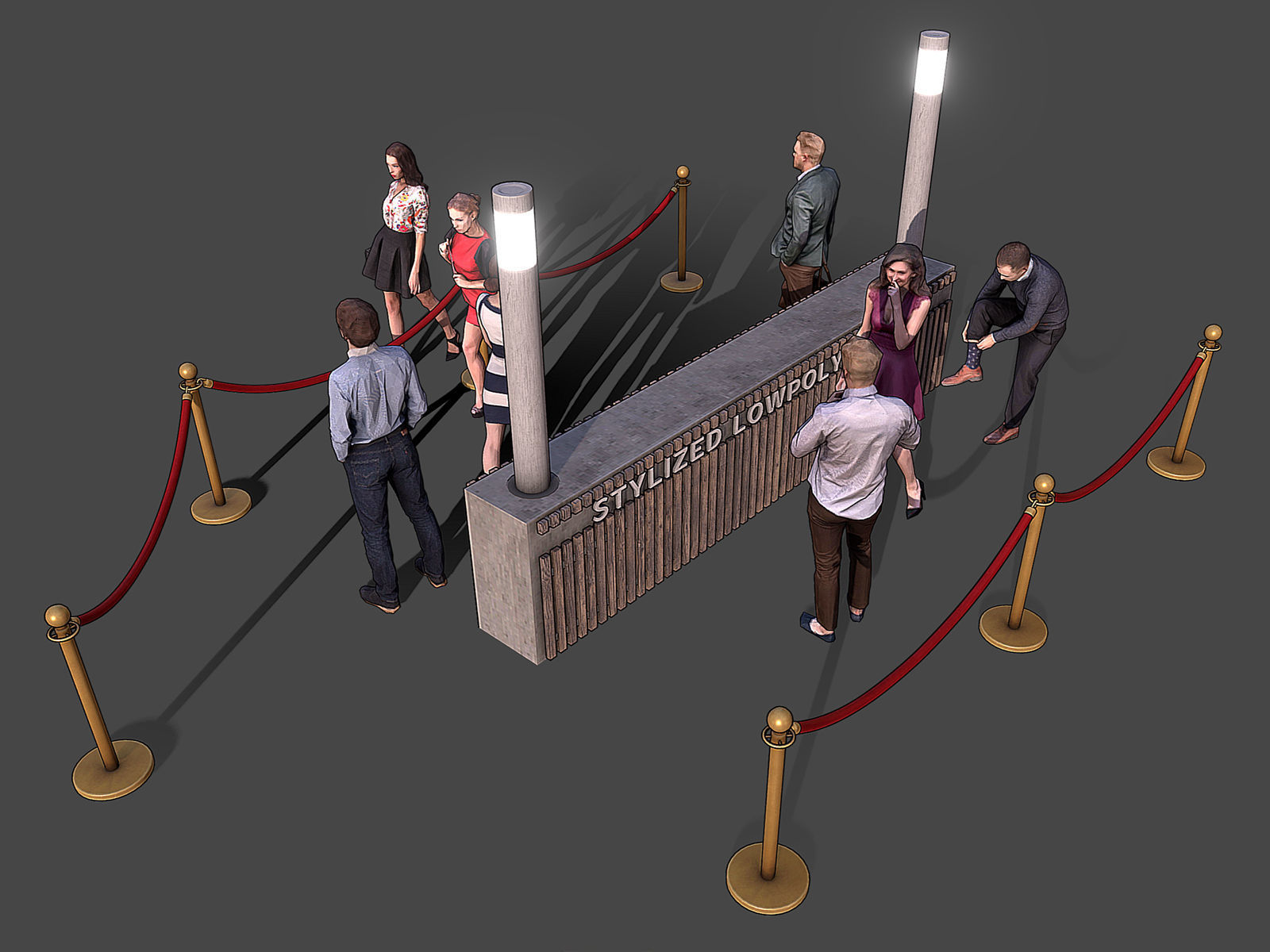 Stylized Lowpoly People Casual Pack Volume 5 Low-poly 3D model_2