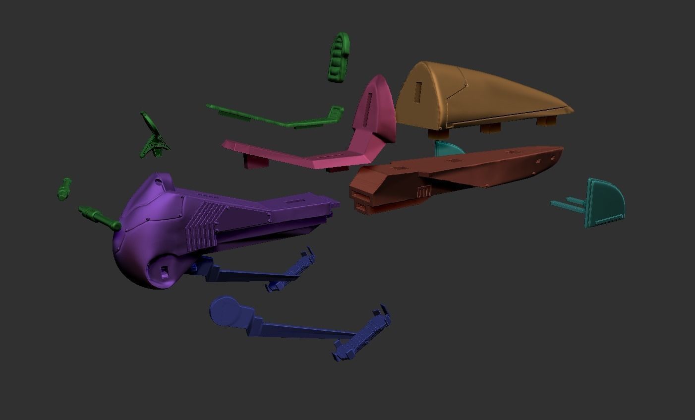 geonosian speeder  custom 3D print model_10