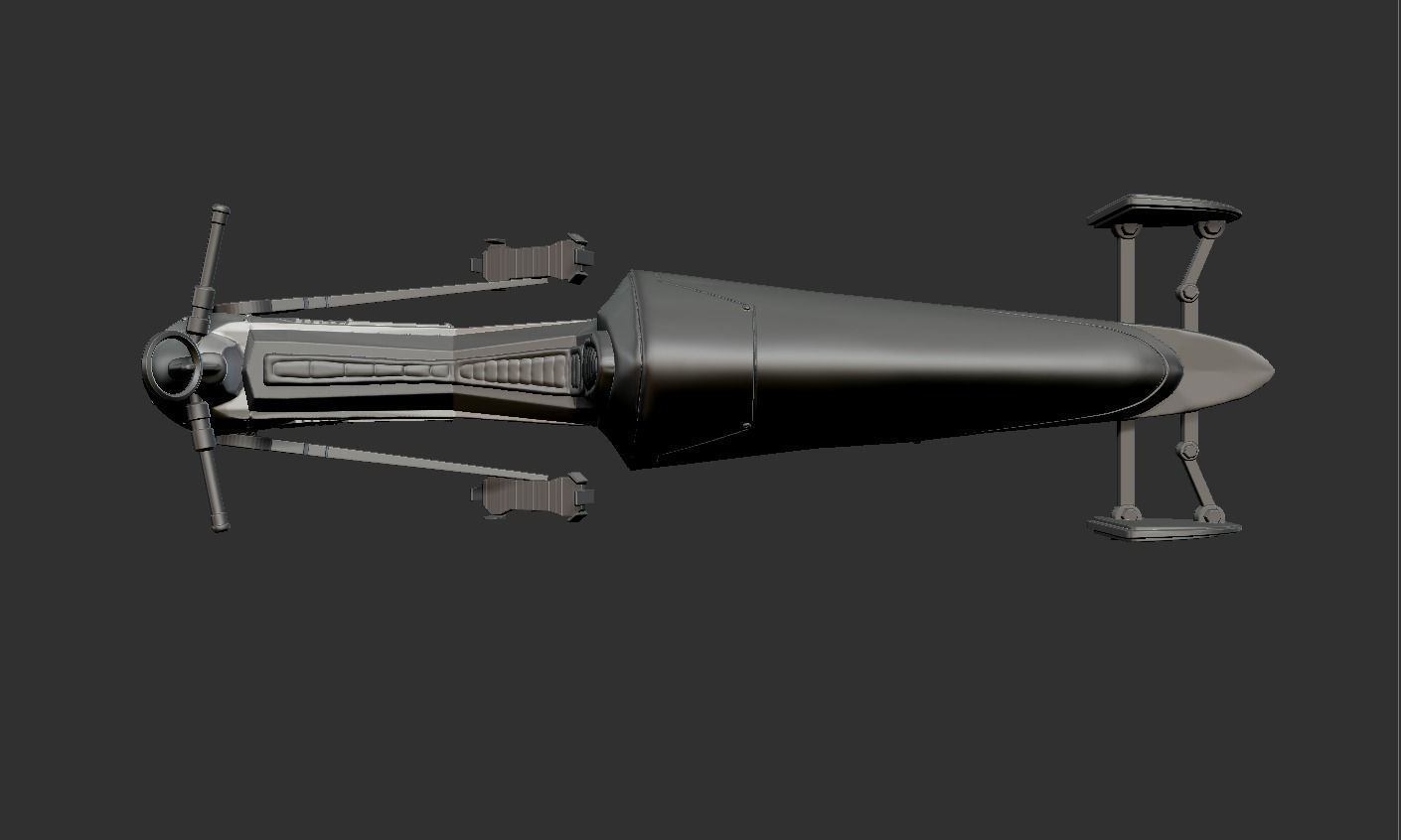 geonosian speeder  custom 3D print model_7