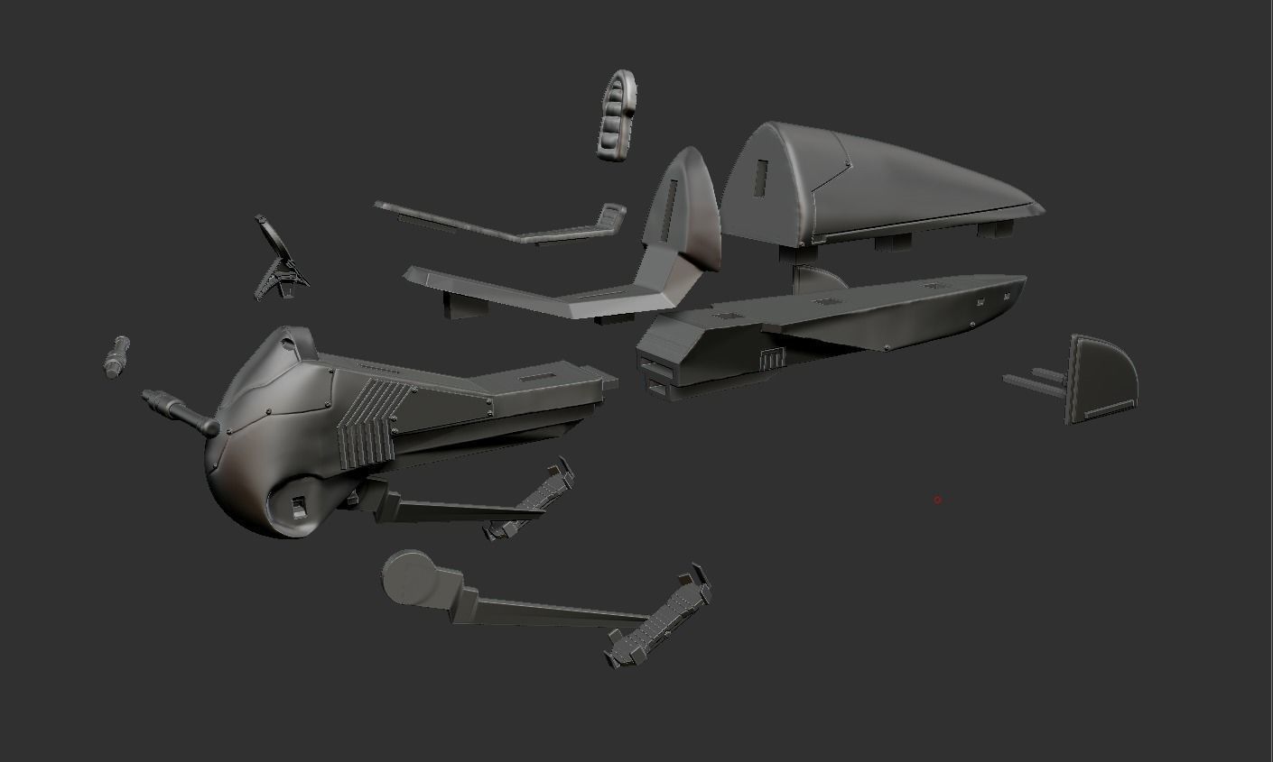 geonosian speeder  custom 3D print model_8