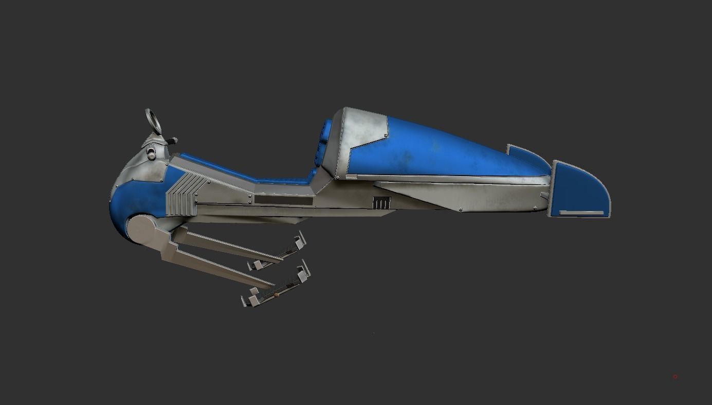 geonosian speeder  custom 3D print model_2