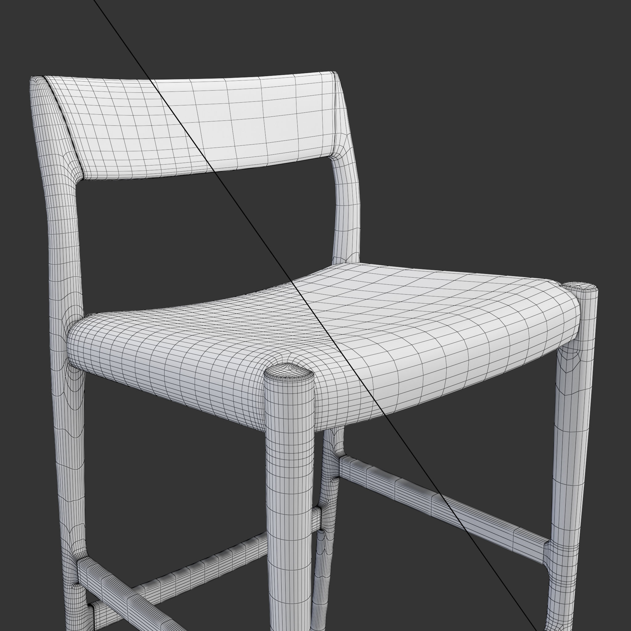 Moller Model 77B bar stool 3D model_5