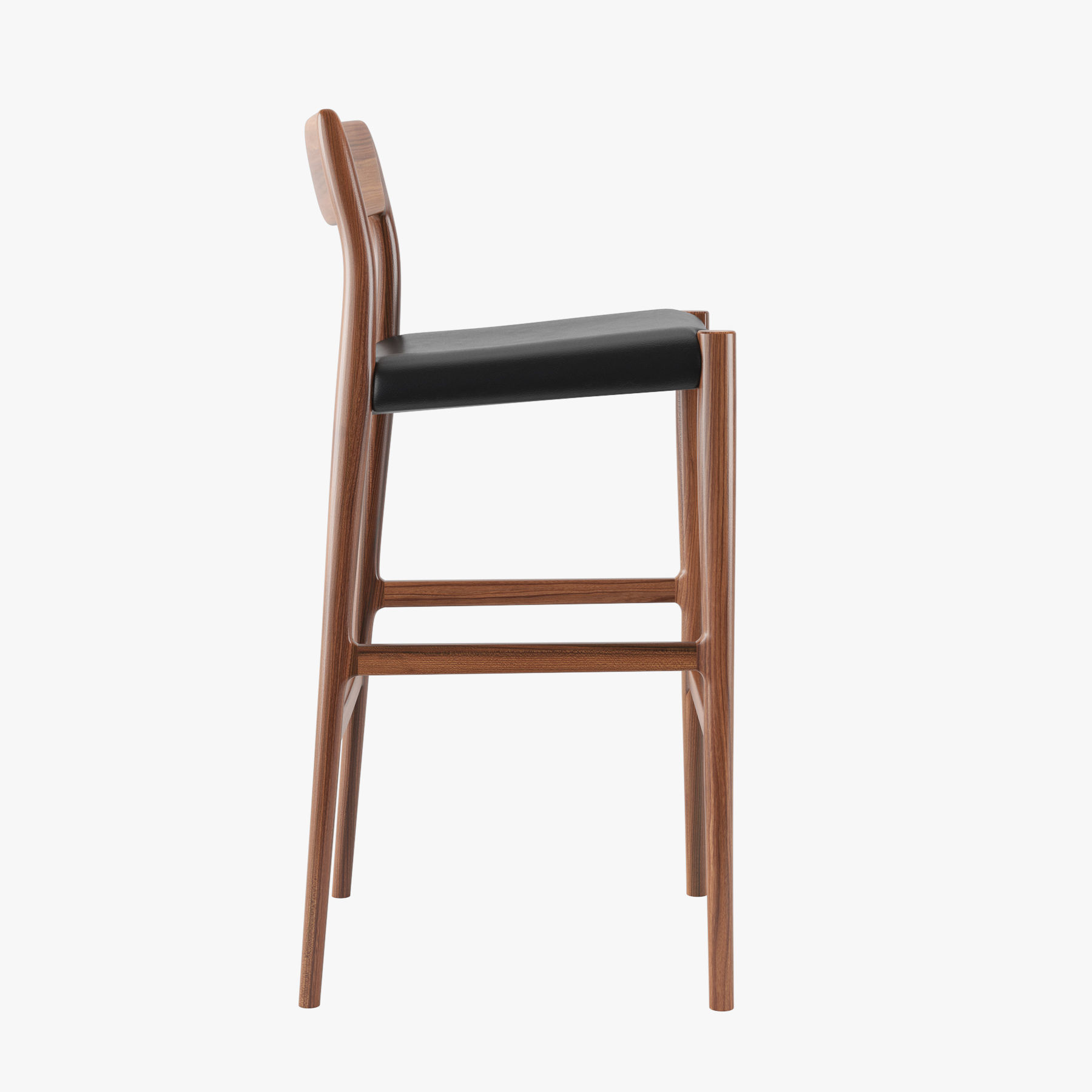Moller Model 77B bar stool 3D model_2