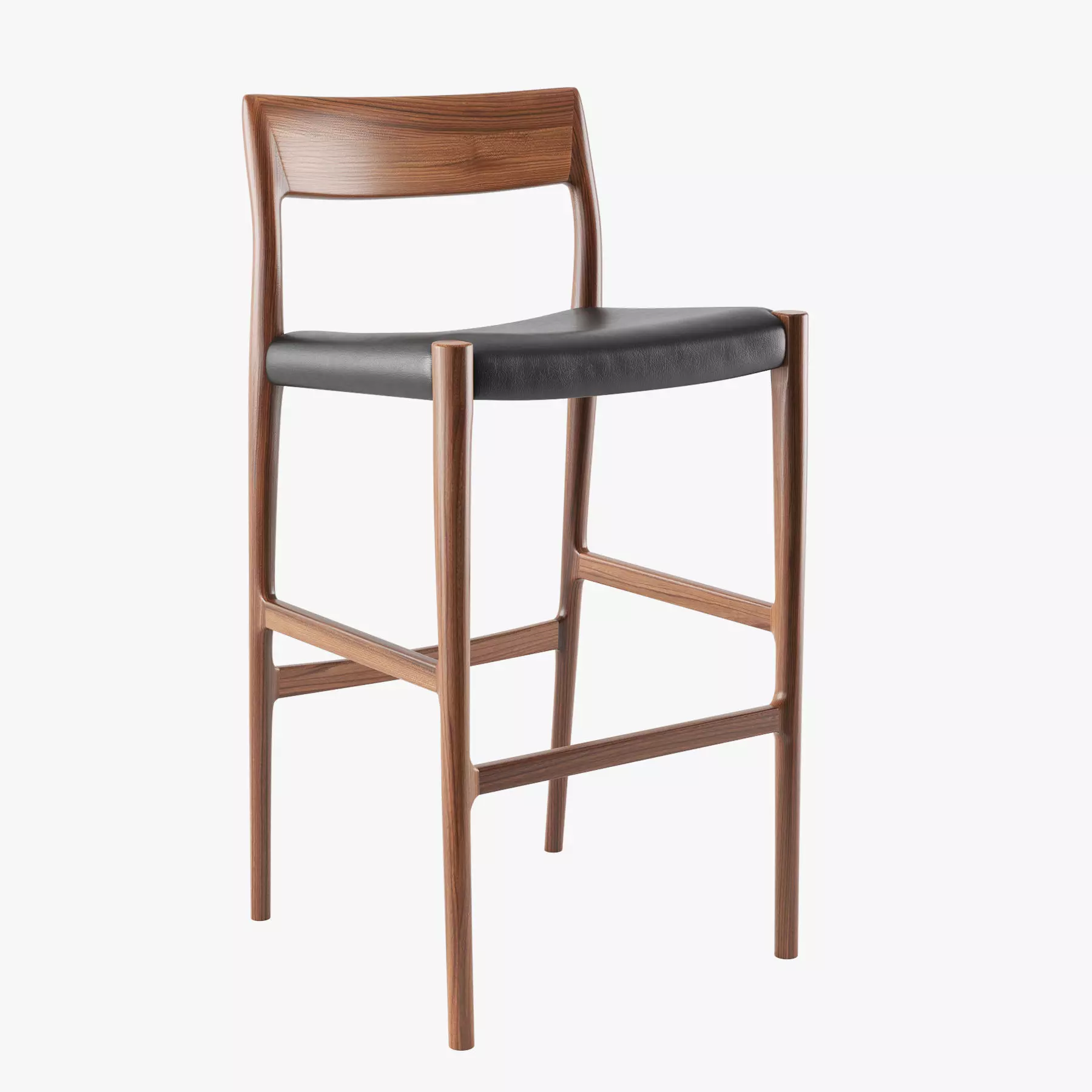 Moller Model 77B bar stool 3D model_0