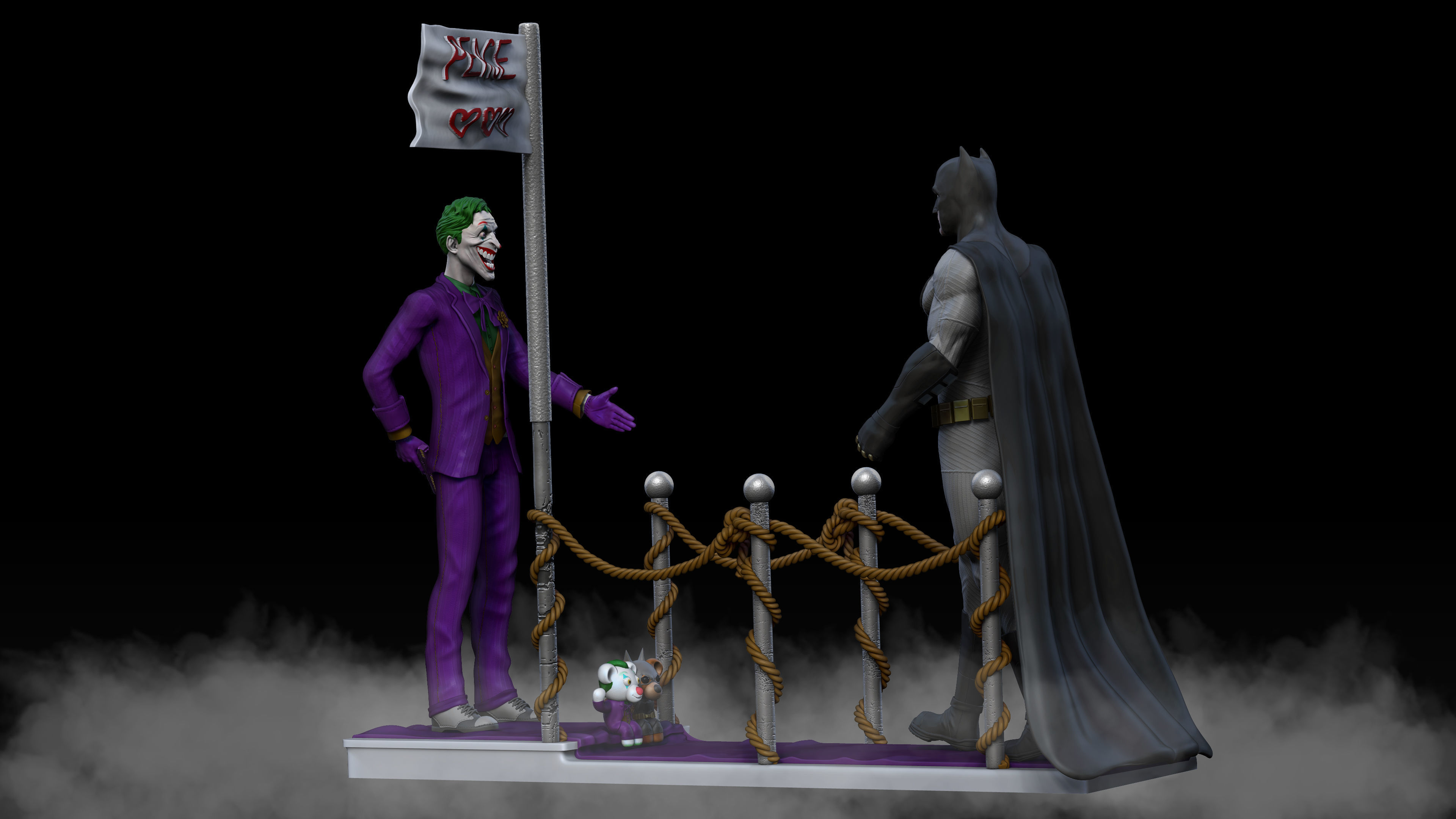 Batman and Joker - 3D Print 3D print model_7