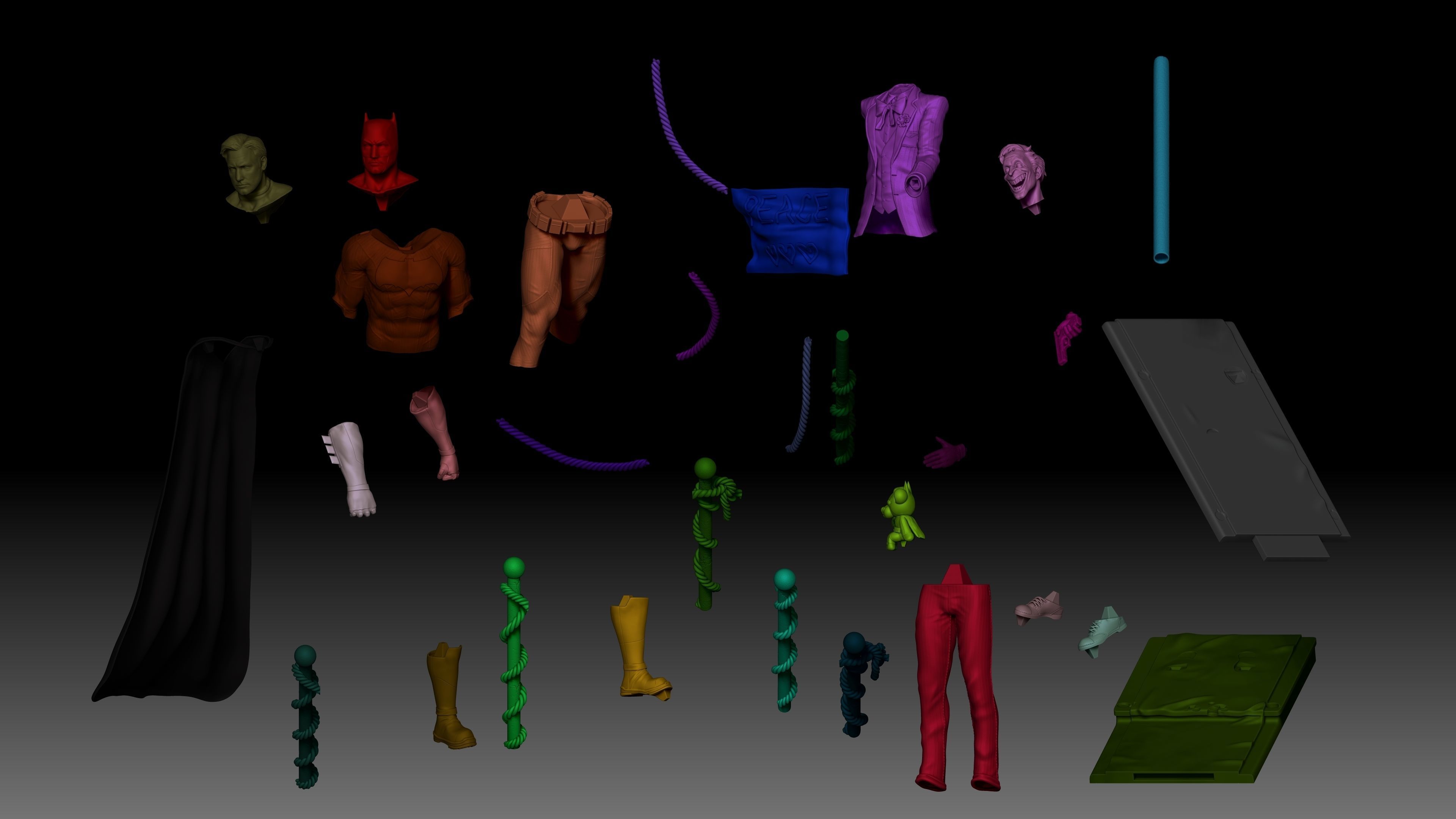 Batman and Joker - 3D Print 3D print model_27