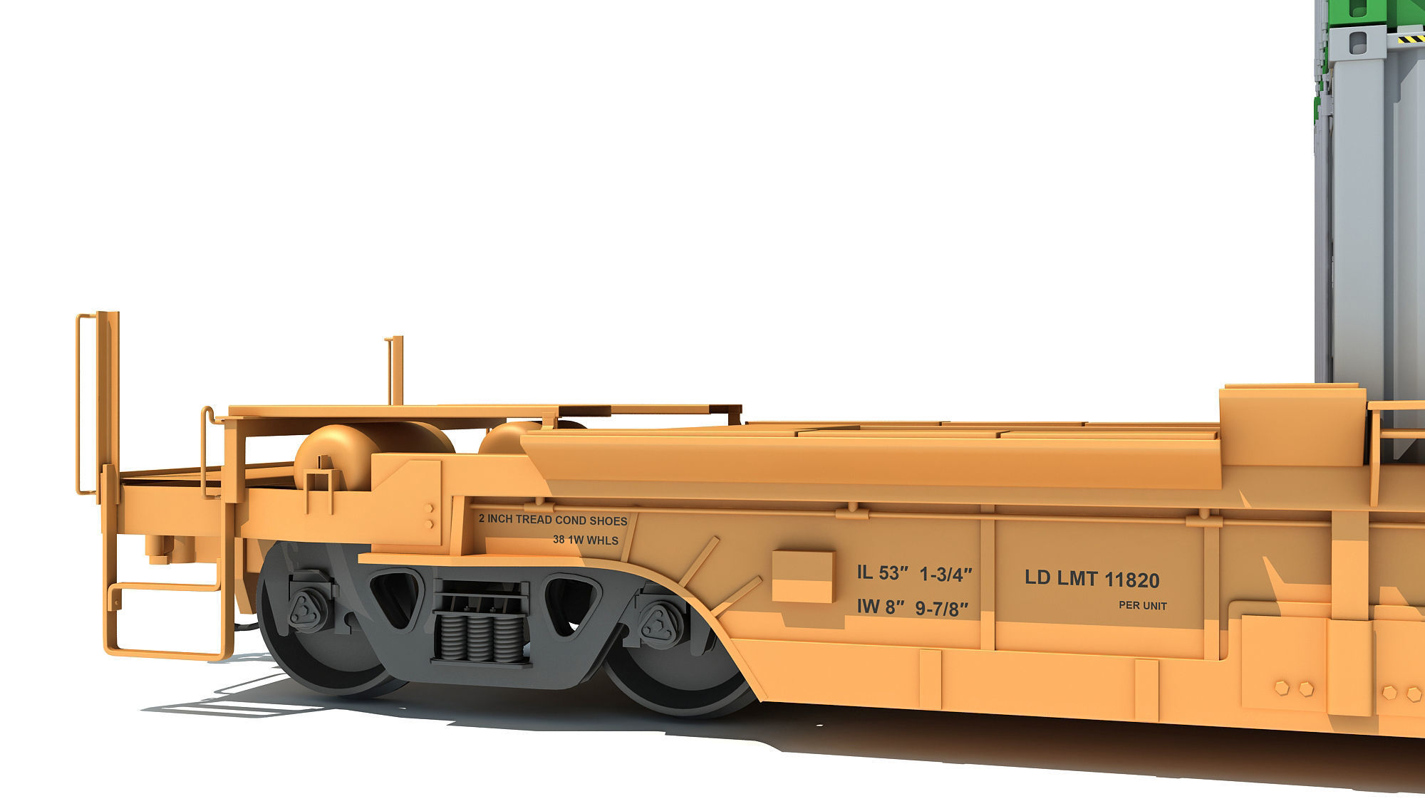 Train Car with Containers 3D model_13