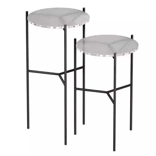 Maylan Clear Glass End Tables Set of 2 Crate and Barrel