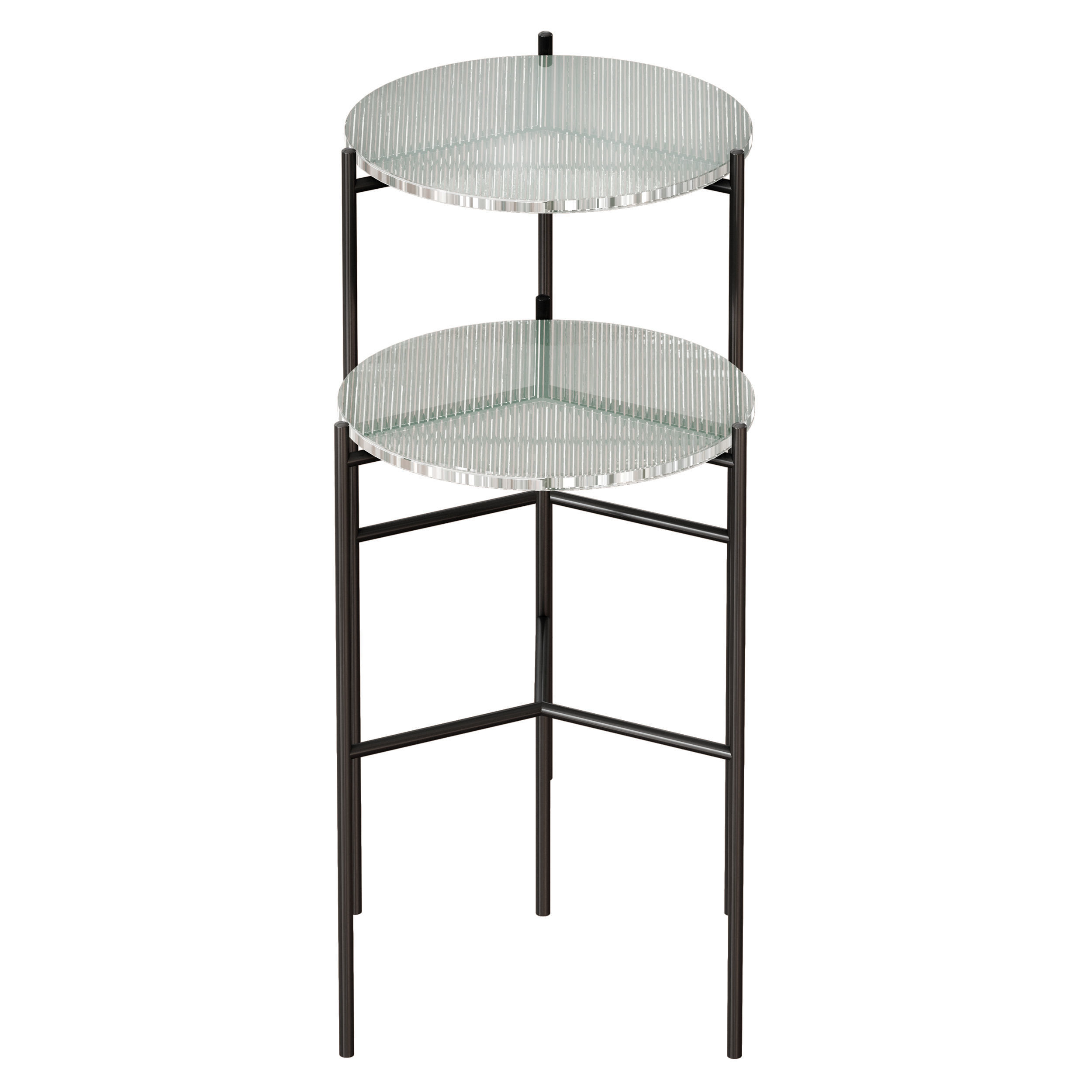Maylan Clear Glass End Tables Set of 2 Crate and Barrel 3D model_5