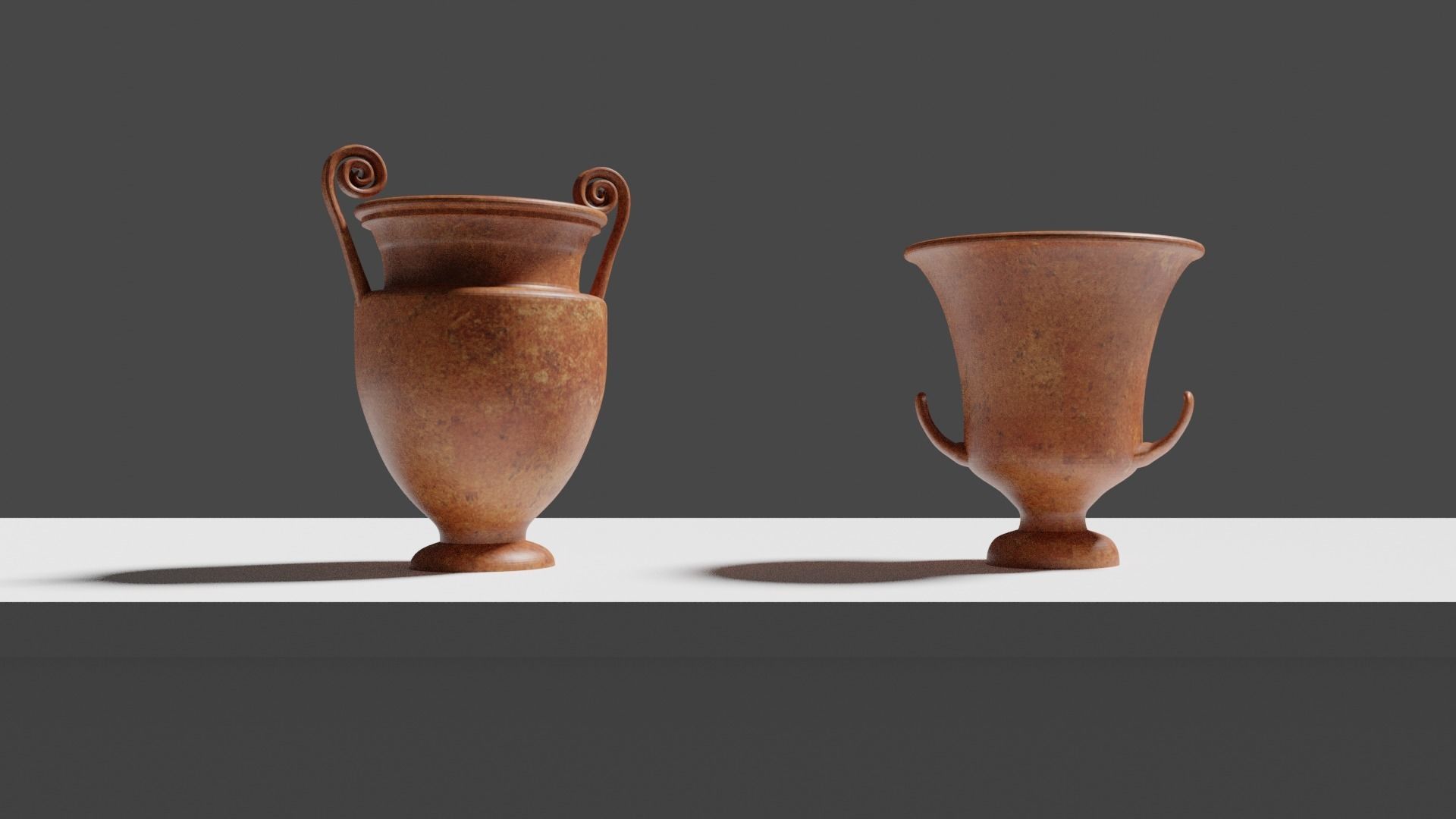 2 Ancient Greek Craters Free low-poly 3D model_4