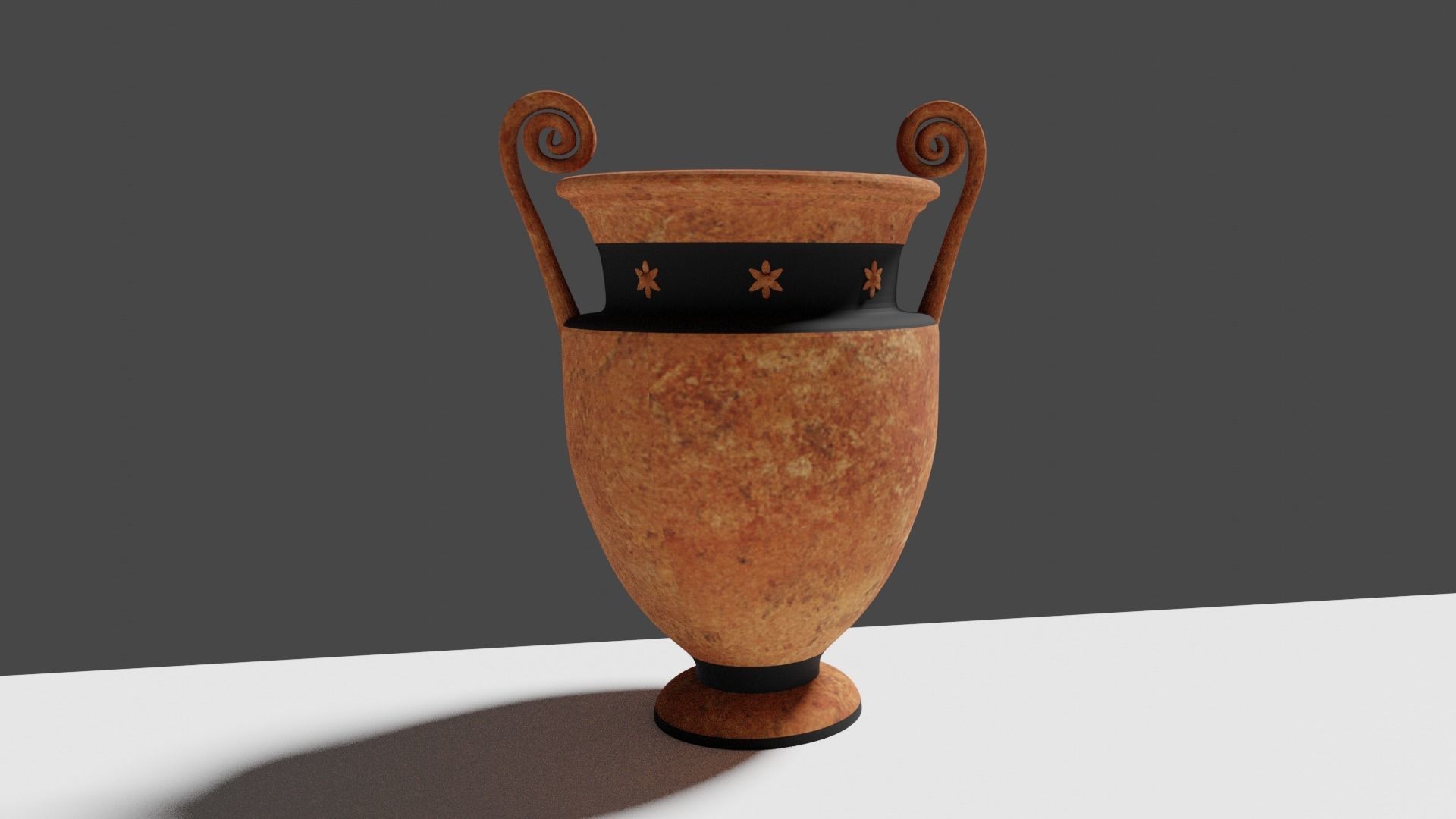 2 Ancient Greek Craters Free low-poly 3D model_6