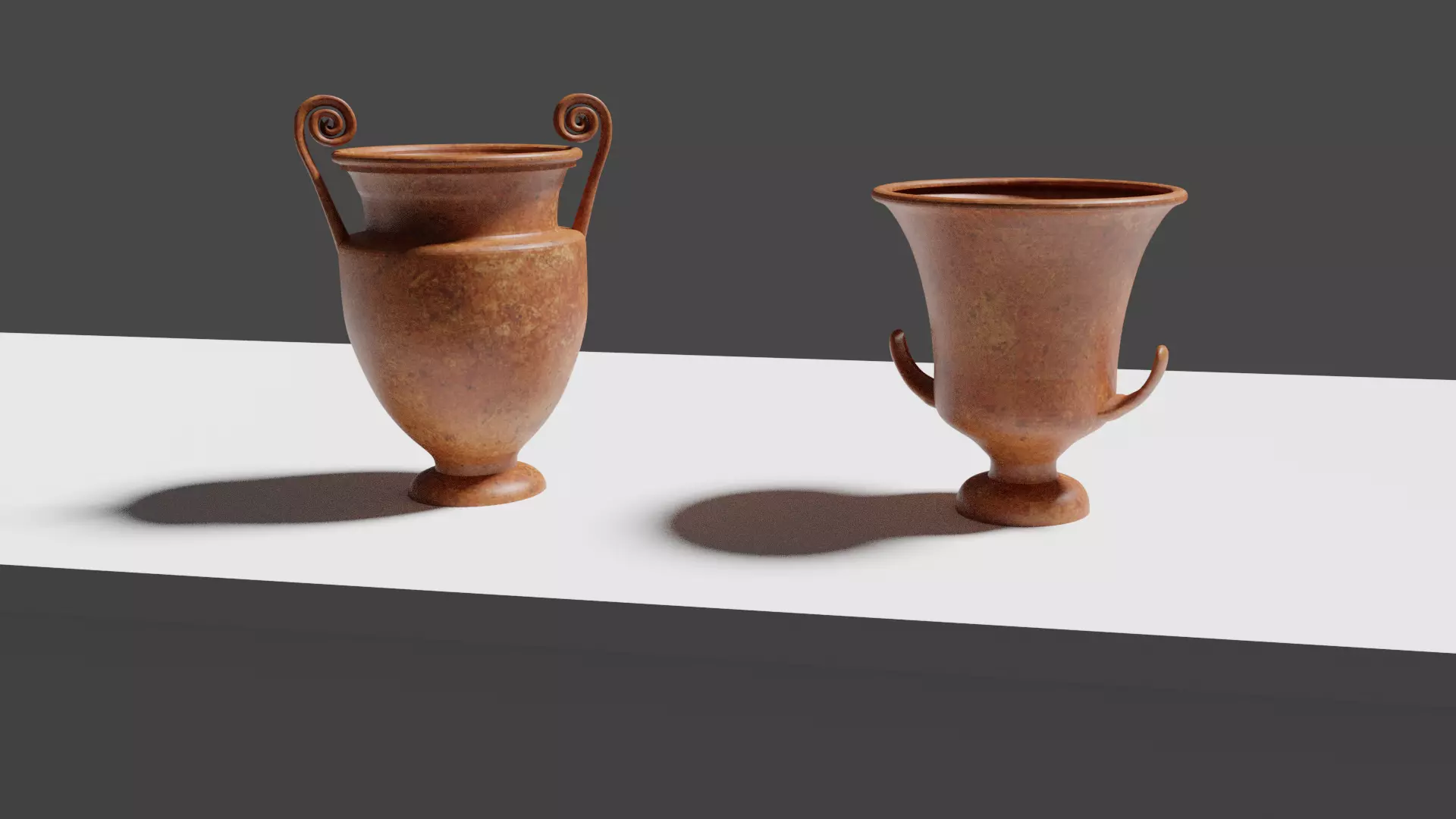 2 Ancient Greek Craters Free low-poly 3D model_0