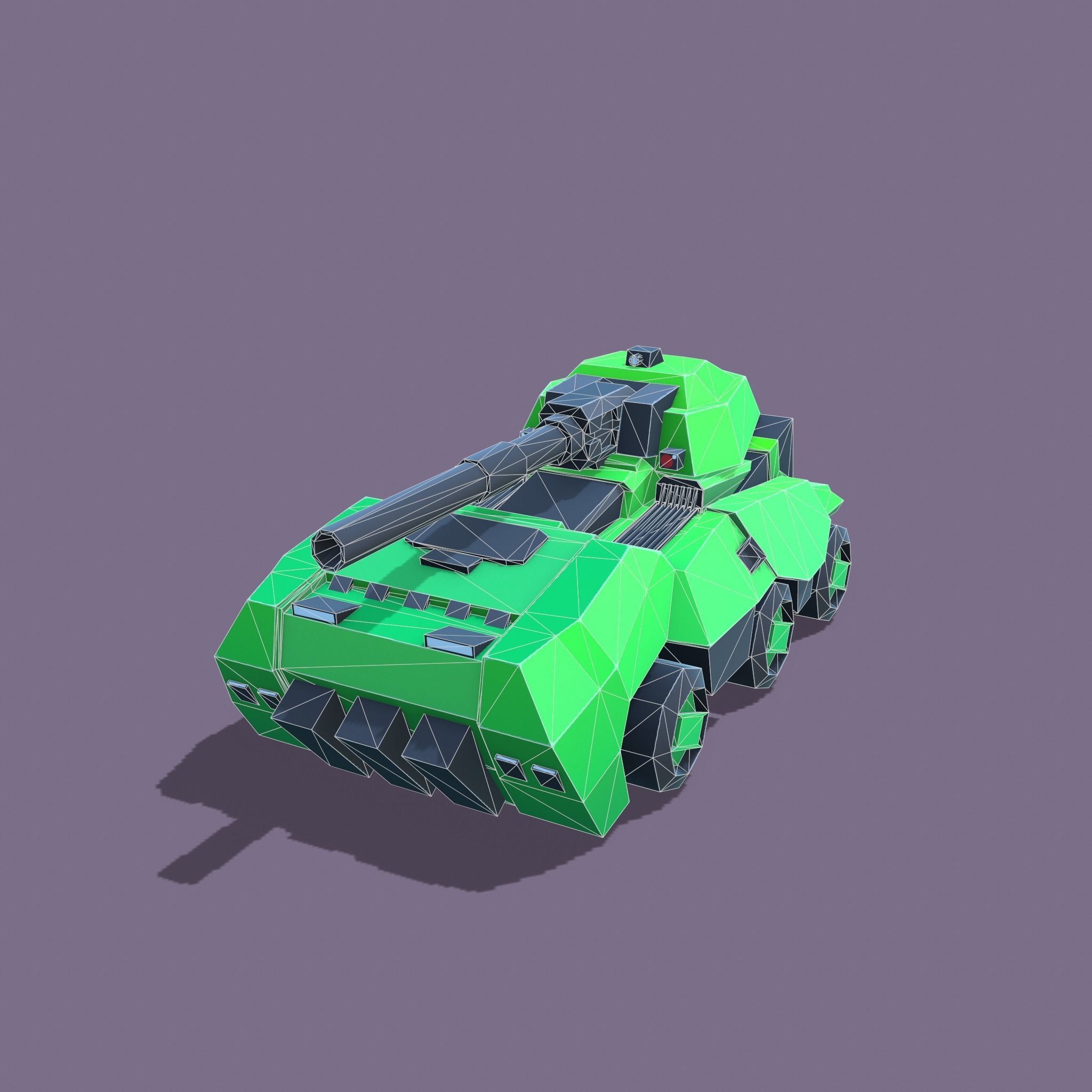 Stylized tanks pack Low-poly 3D model_8