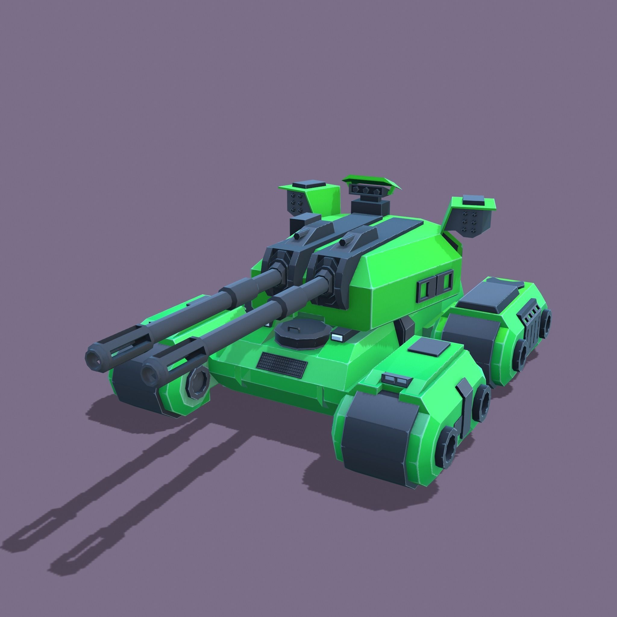 Stylized tanks pack Low-poly 3D model_5