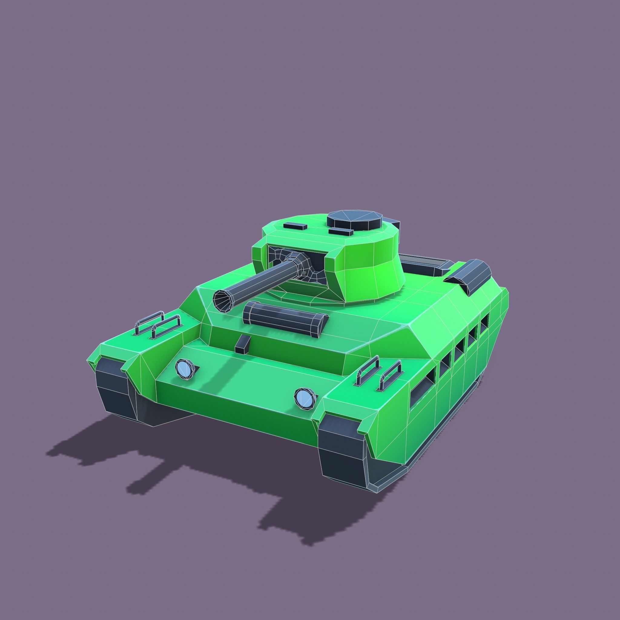 Stylized tanks pack Low-poly 3D model_20