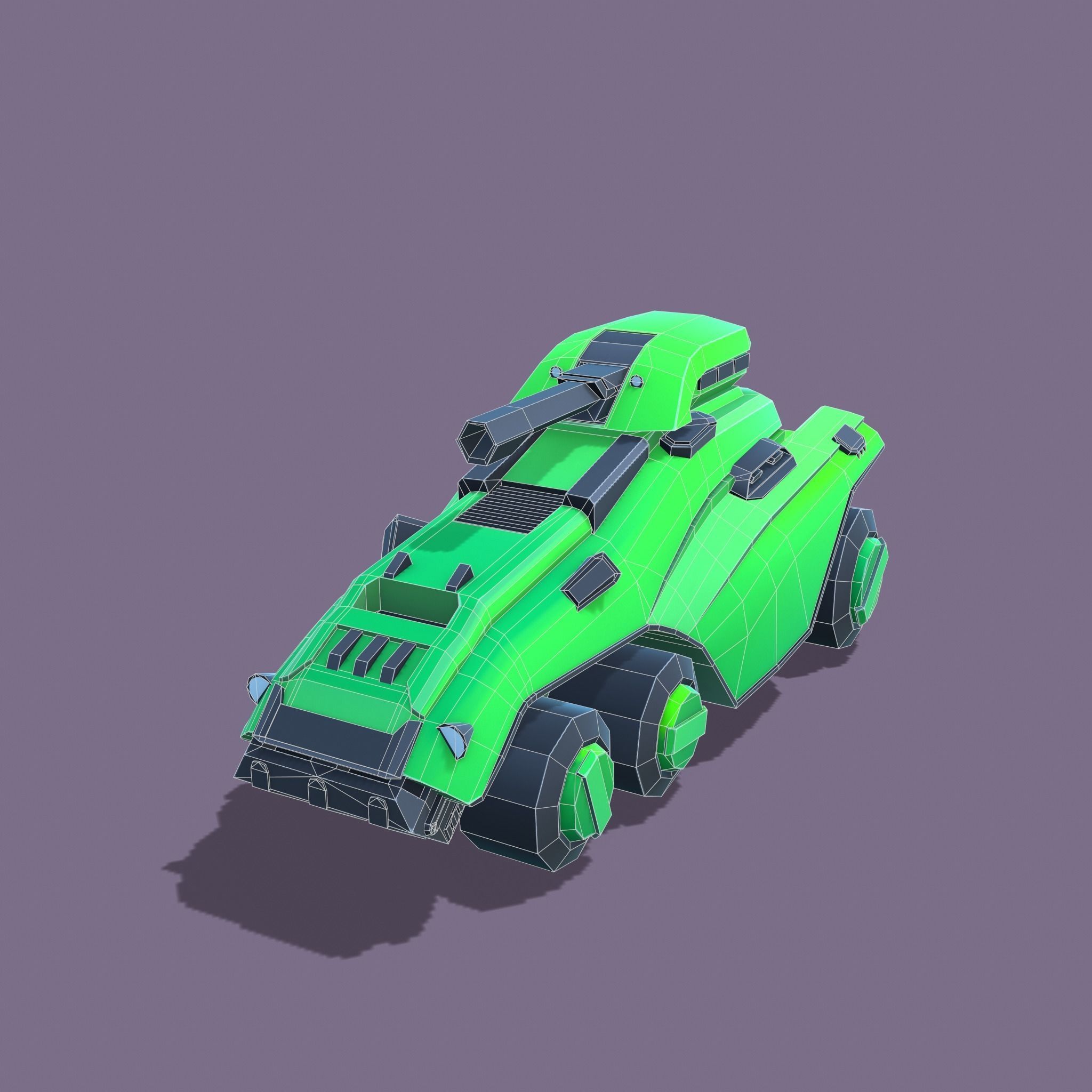 Stylized tanks pack Low-poly 3D model_10