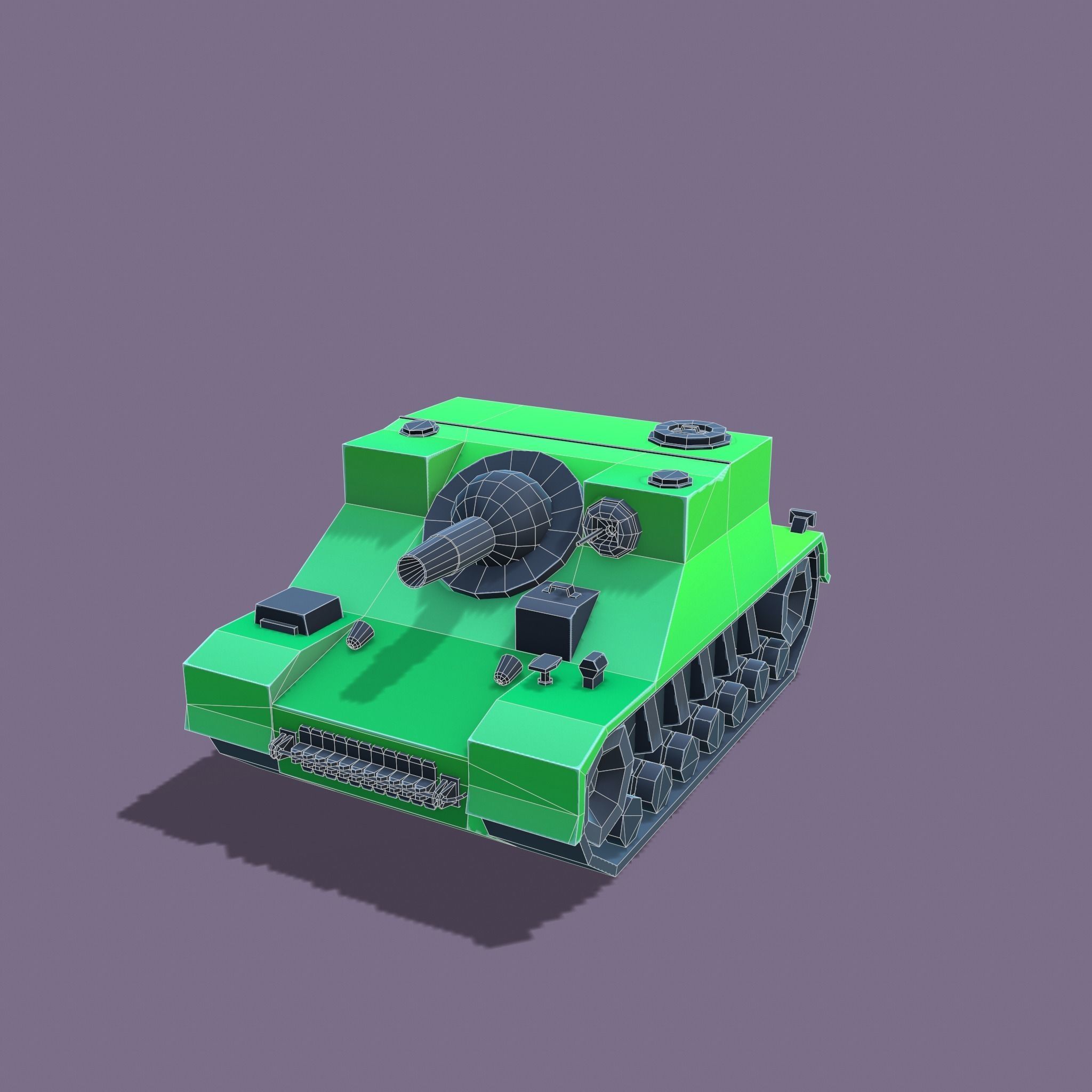 Stylized tanks pack Low-poly 3D model_14