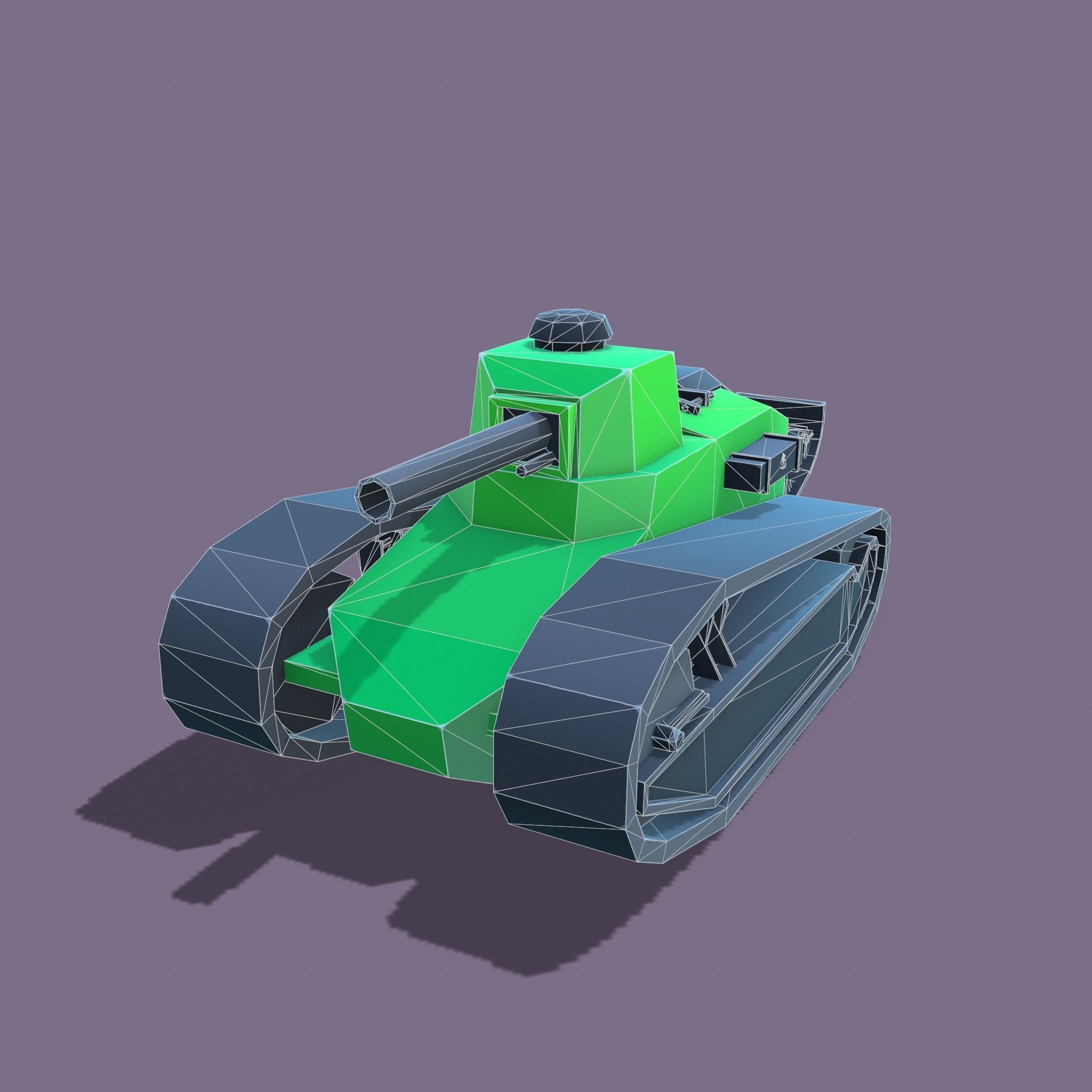 Stylized tanks pack Low-poly 3D model_16
