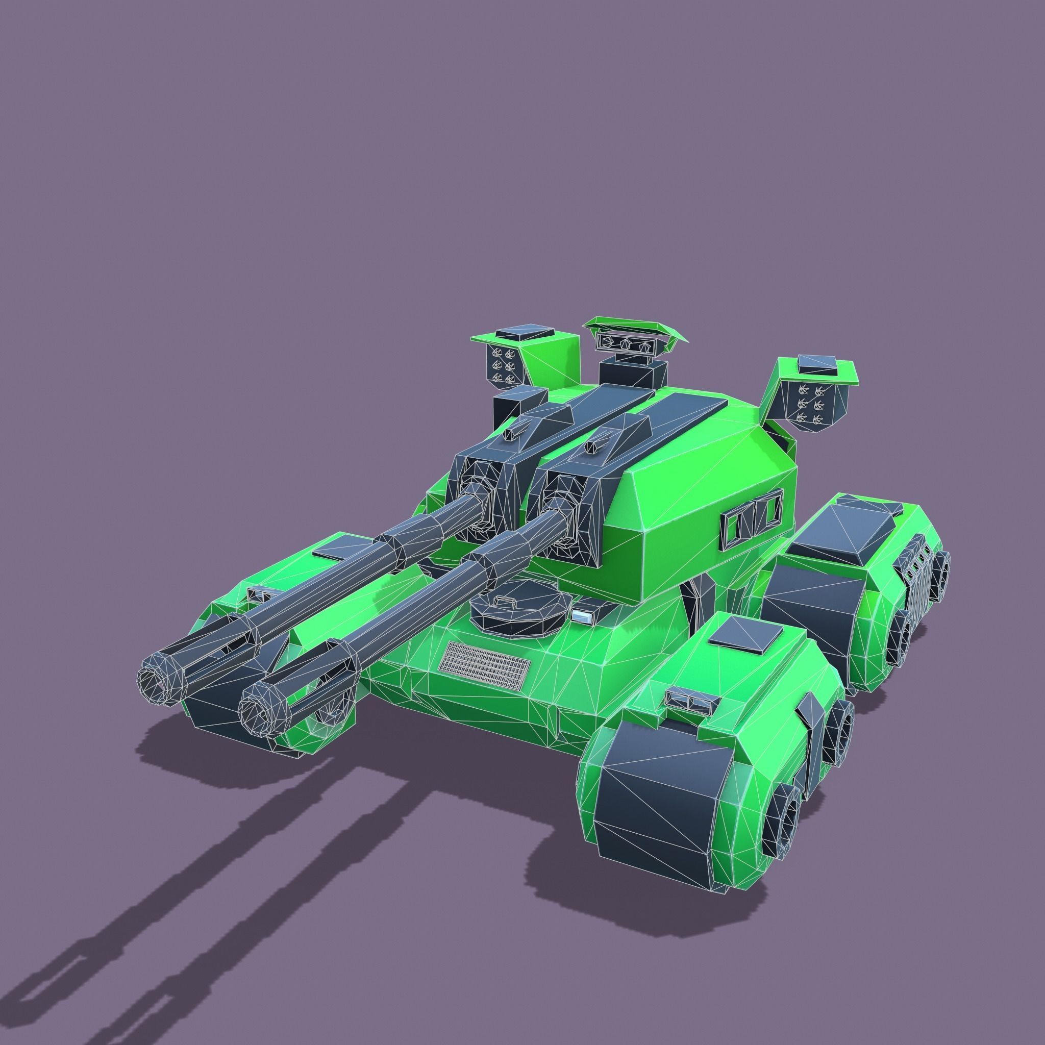 Stylized tanks pack Low-poly 3D model_6