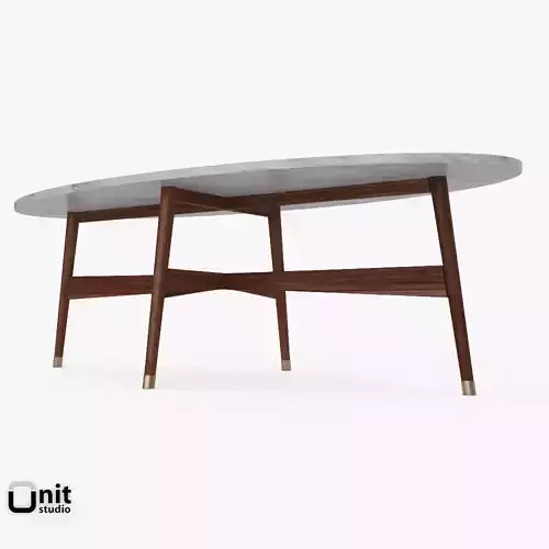 Reeve Mid-Century Oval Coffee Table by West Elm
