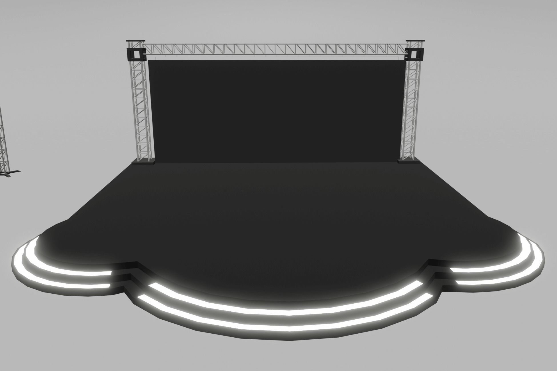 Lowpoly Concert Stage Props Low-poly 3D model_4