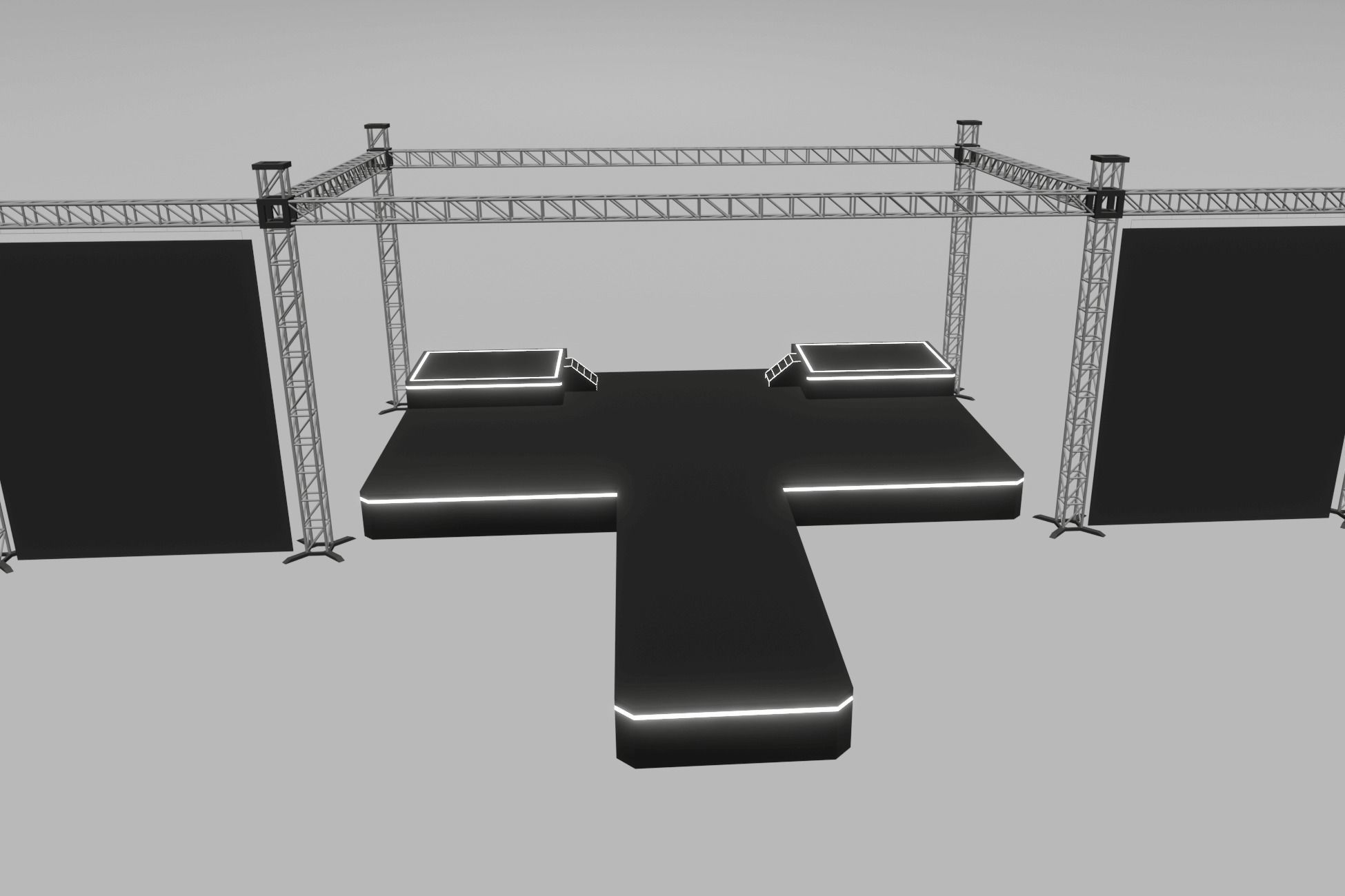 Lowpoly Concert Stage Props Low-poly 3D model_3