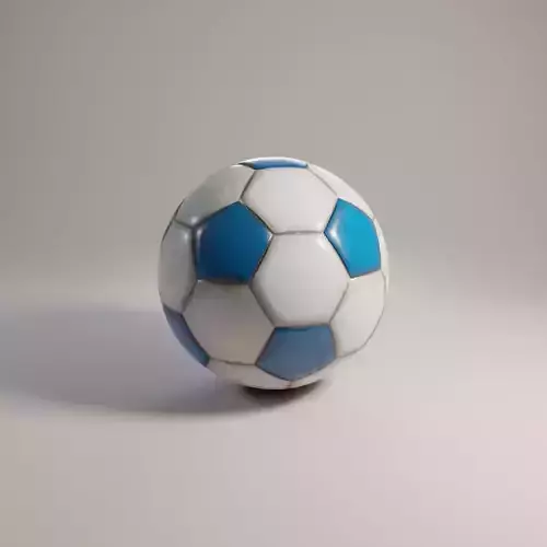 Realistic Soccer Ball Low Poly Game Ready Model
