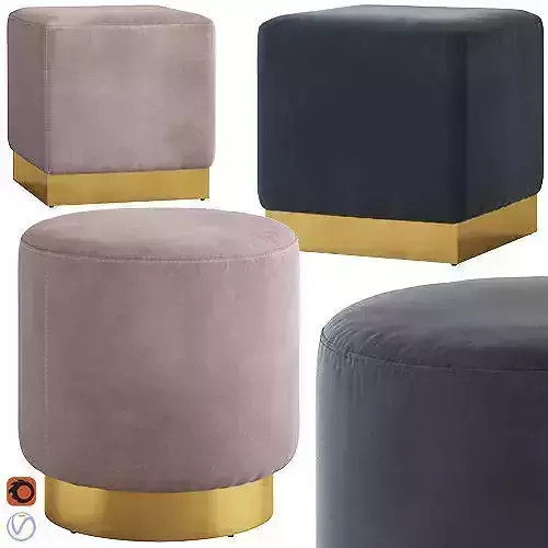 pouf banco 3D model