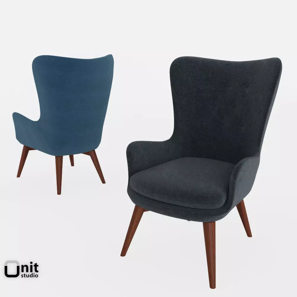 Niels Wing Chair by West Elm 3D model