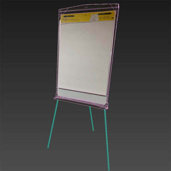 Post It Easel - Vray 3D model_4