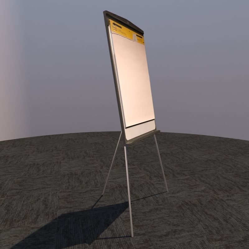 Post It Easel - Vray 3D model_2