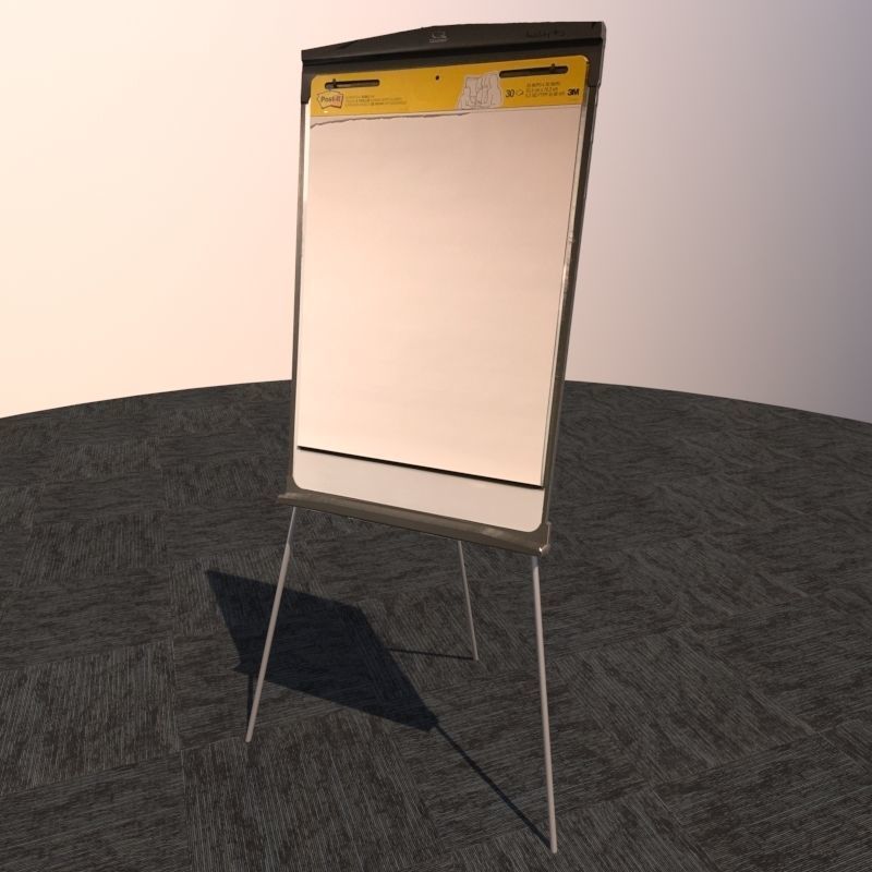 Post It Easel - Vray 3D model_3